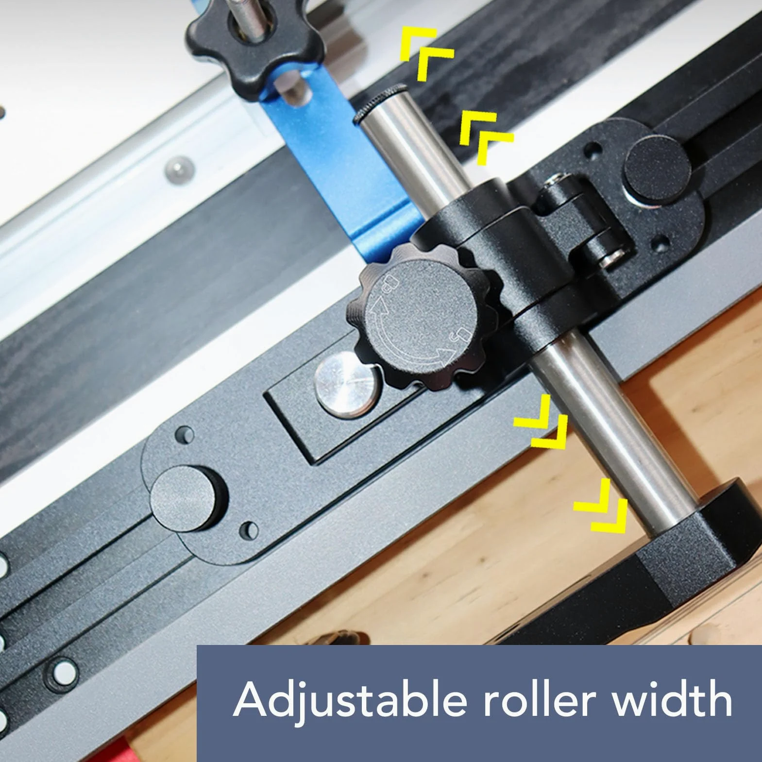 Guía de Empuje para Sierra de Mesa Aleación Aluminio Resistente, Diseño Rodamiento Unidireccional, Uso Flexible para Diferentes Objetos Procesamiento, Ideal Aficionados a la Carpintería