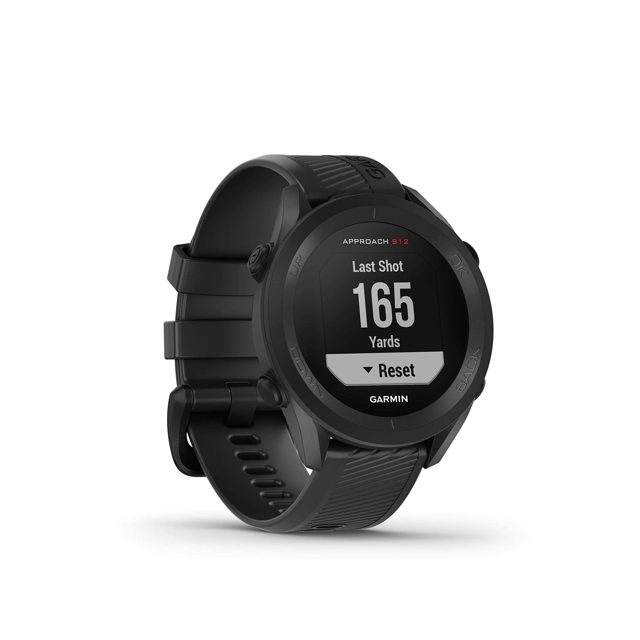 Garmin Approach S12 Reloj Golf Campos Mundiales Bluetooth Resistente Agua Negro Reacondicionado