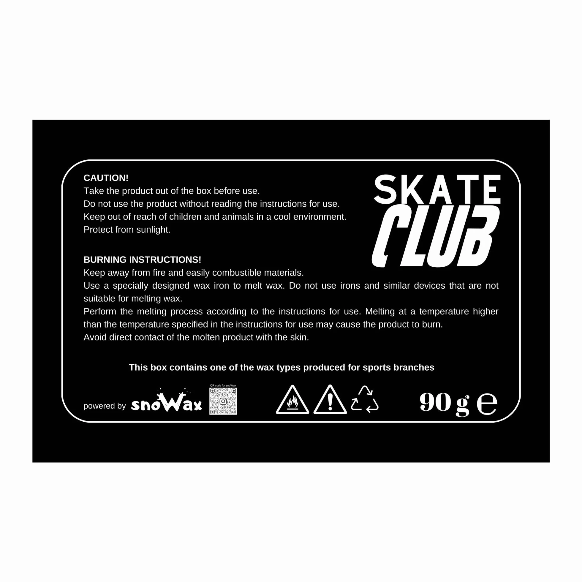 Skate Club Cold Wax Cera para ESQUÍ Y Snowboard, UNİSEX, Azul, 963
