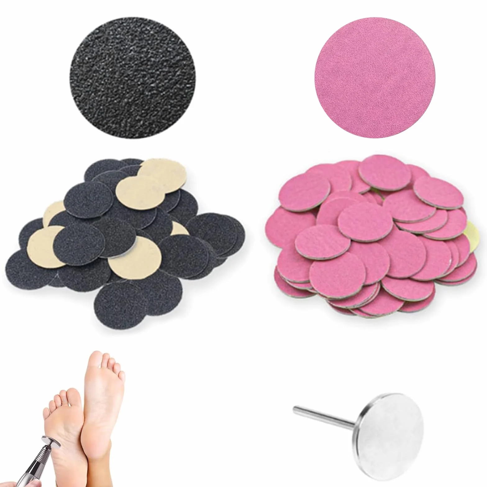 Herramienta De Pedicura 101pcs Papel De Lija Accesorio Reemplazo Discos Eje 25mm Eliminar Piel Muerta Callos
