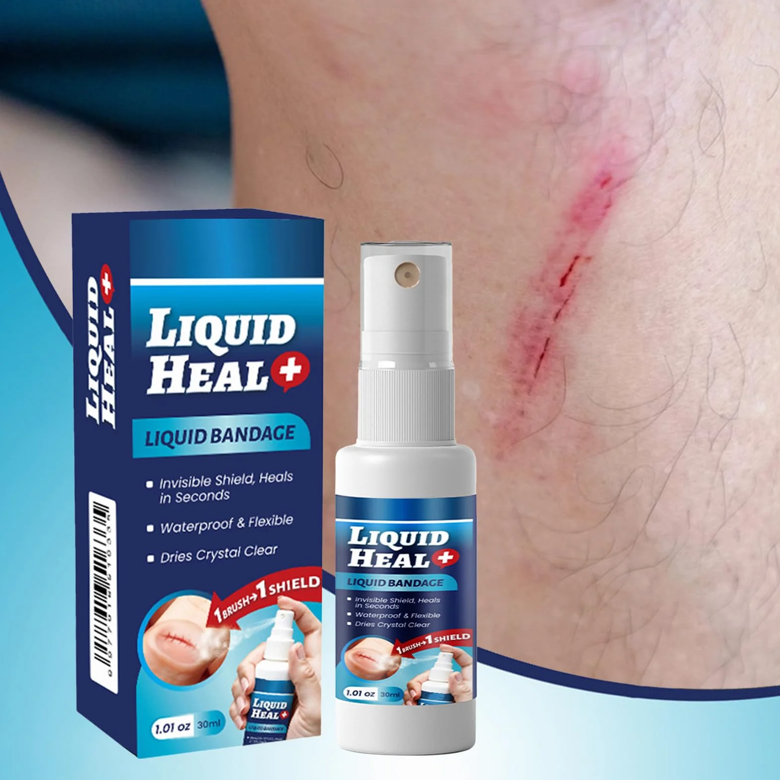 Vendaje líquido impermeable para la piel, spray para heridas, apósito adhesivo rápido para cortes y rasguños