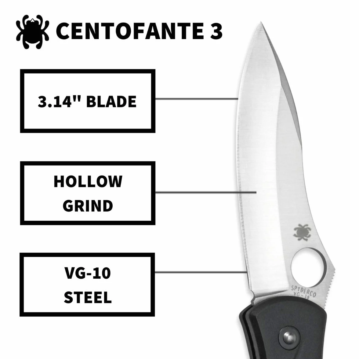 SPYDERCO Centofante 3 - Mango: FRN *_Filo: Liso