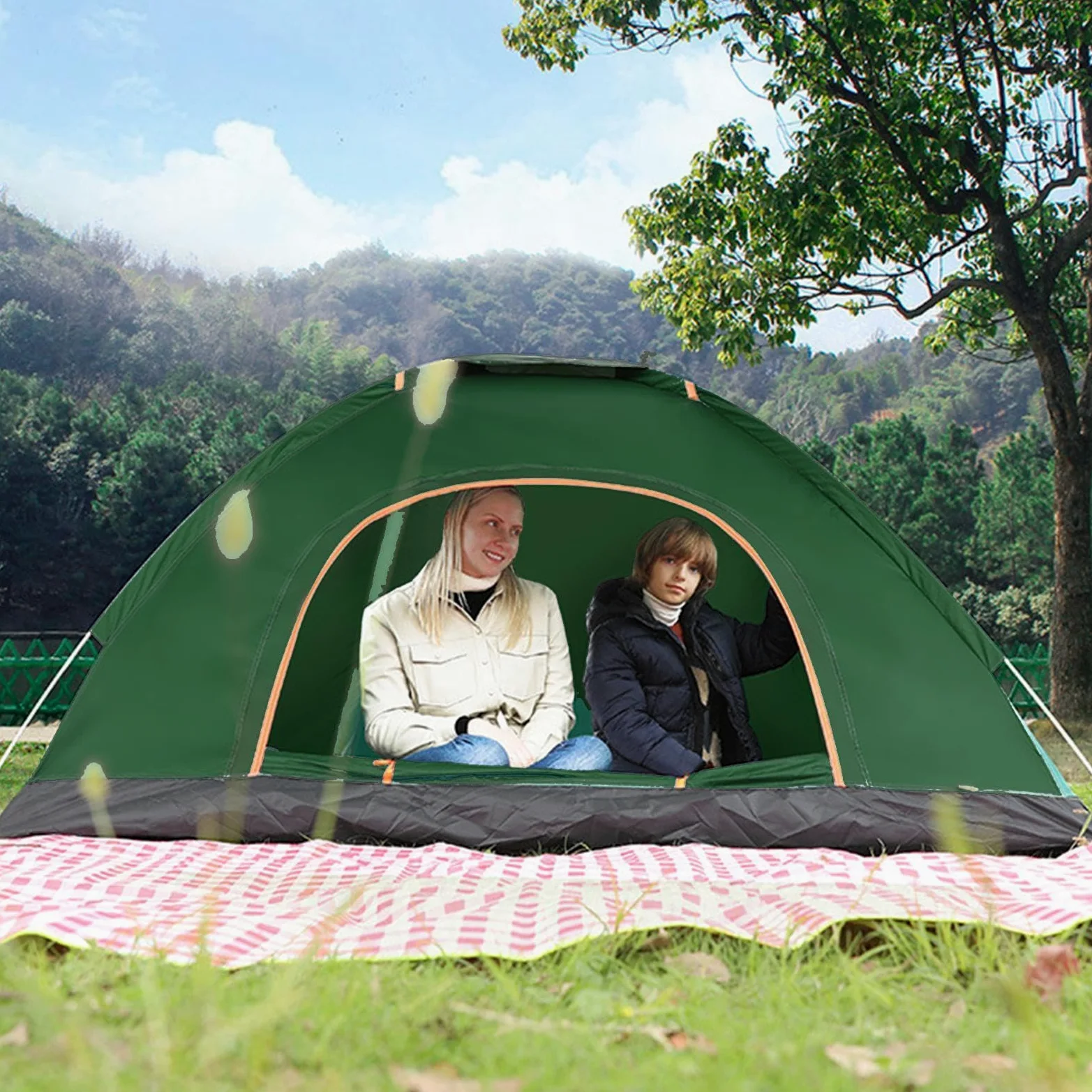 Tienda De Campaña Instantánea Portátil Impermeable Transpirable | Tienda De Campaña Montaje Fácil Para 2 Personas Para Montaña Lago Playa Verano Senderismo Mochilero Y Vacaciones