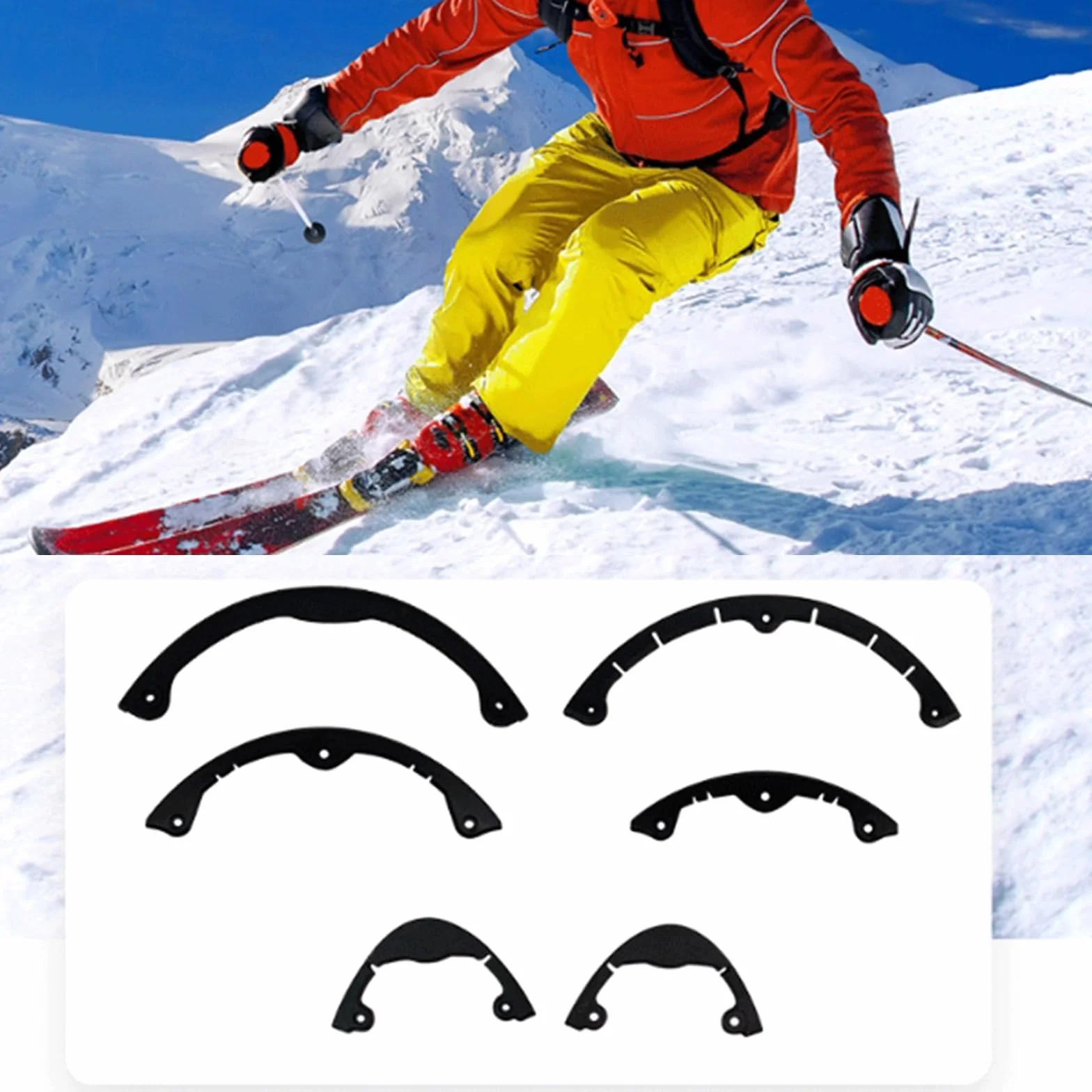 Protector de silicona para bordes de monopatín, protector de nariz, tiras de protección para snowboard