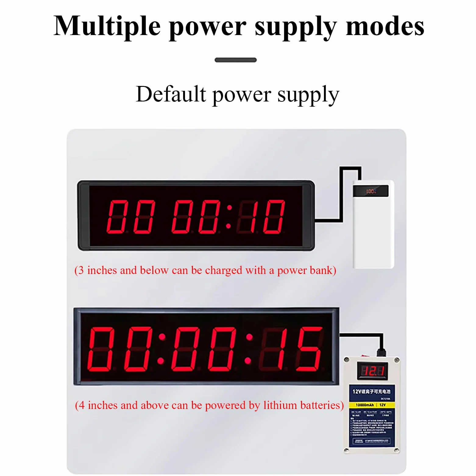 Temporizador De Doble Cara con Botón LED, Temporizador De Competición De 3 Pulgadas, Función De Recordatorio De Tiempo, Adecuado para Gimnasios, Escuelas Y Gimnasios De Boxeo.