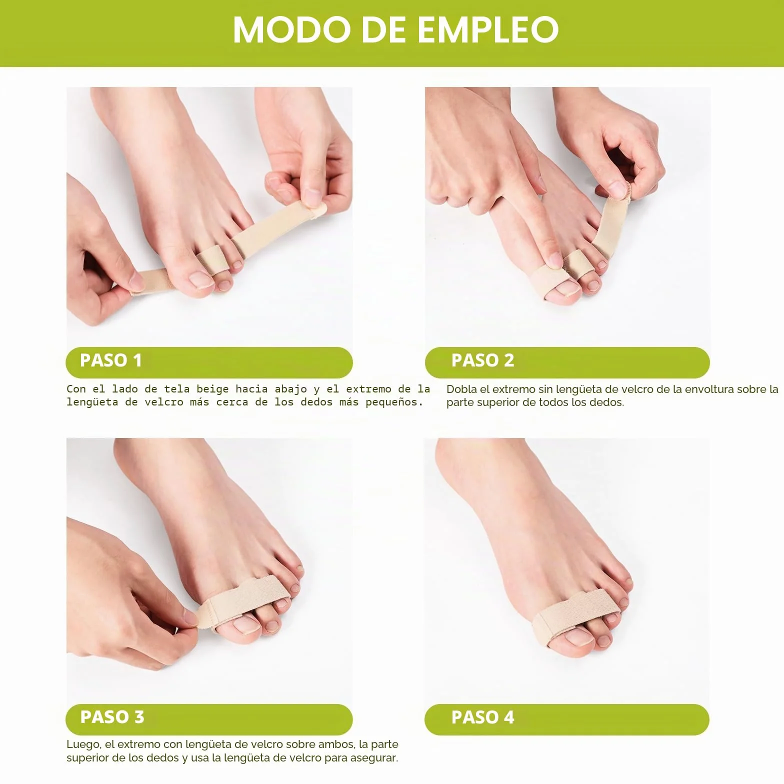 Bukihome 6 Piezas Enderezador de dedos en martillo, vendas de tela reutilizable, Beige