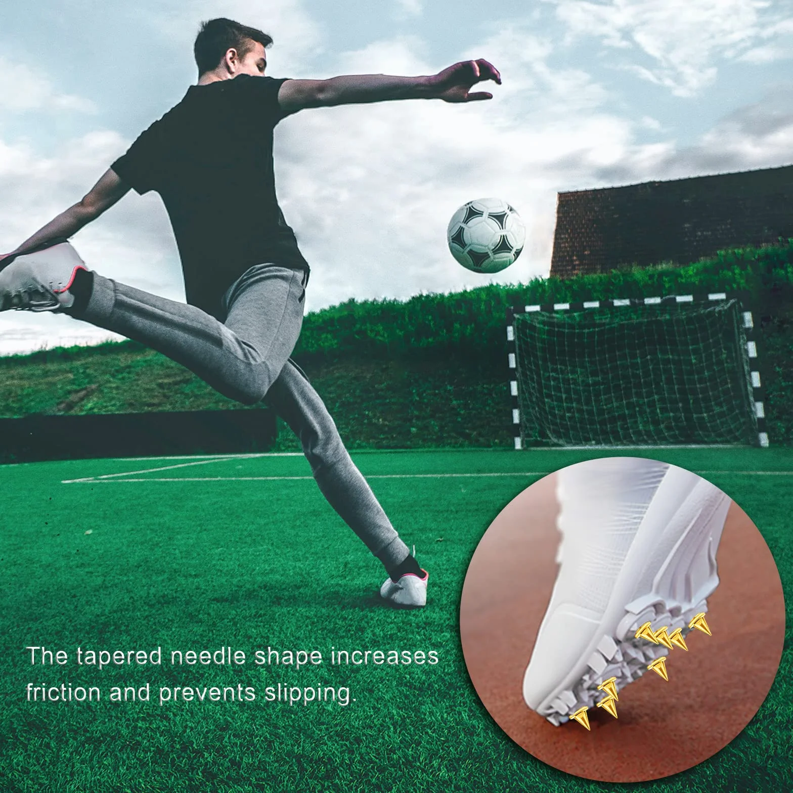 AIEX 50 Piezas Reemplazo de Clavos Atletismo 6mm con Llave de Clavos, Acero Resistente Clavos para Zapatos de Pista Piramide Track Spikes para Zapatos Deportivos Salto Largo Correr Senderismo