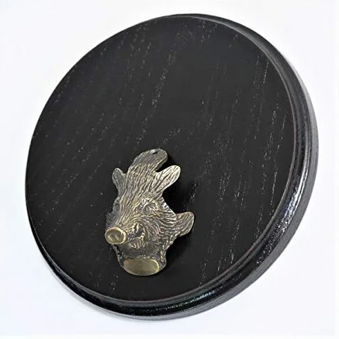 KRUMHOLZ Placa de cuña para armas, placa de trofeo redonda oscura AF 15 cm