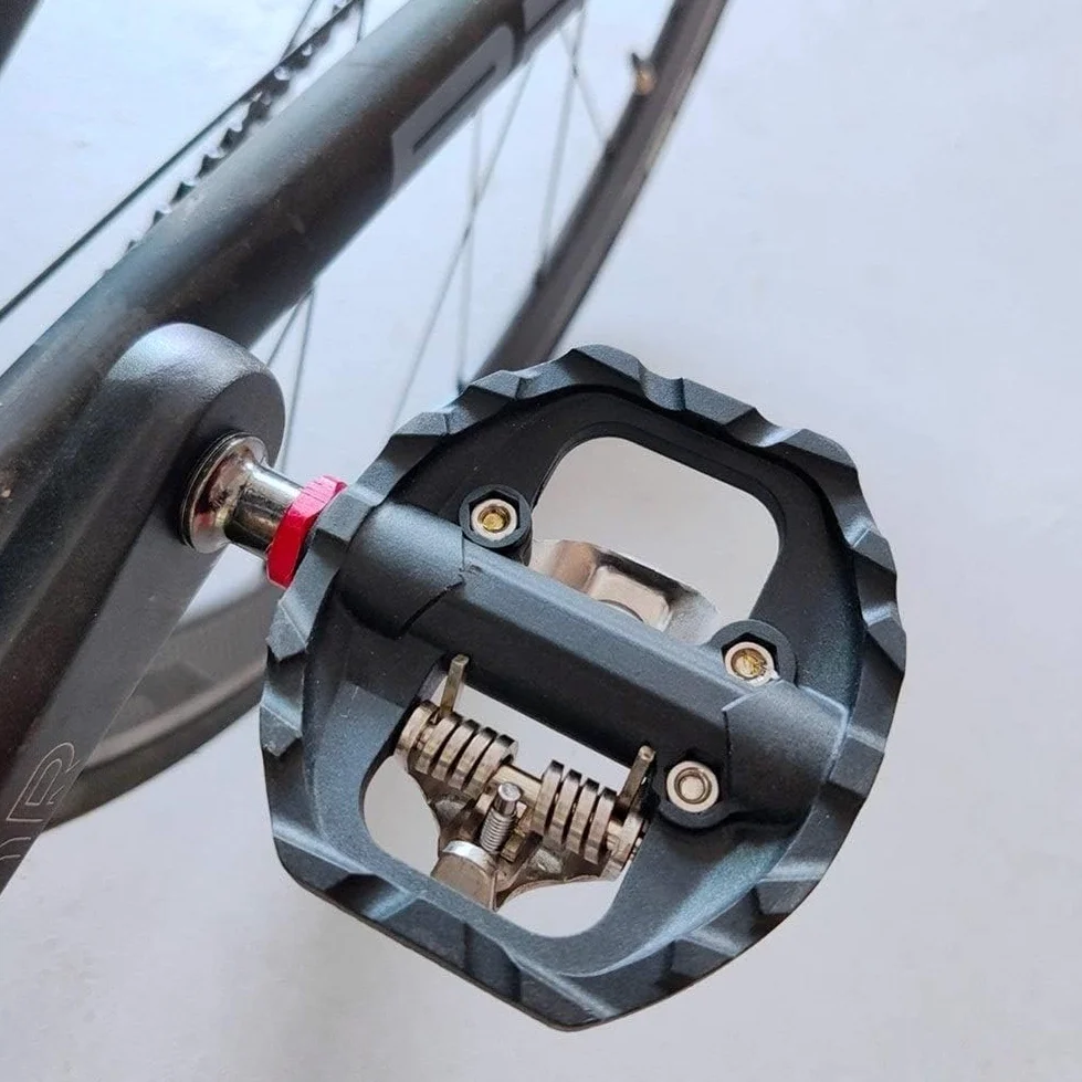 SDGBCXD， Pedales de Bicicleta, Pedal de Bicicleta MTB, Pedal autoblocante, Pedal automático, adaptadores de Plataforma Dual con Tacos para,Pedales