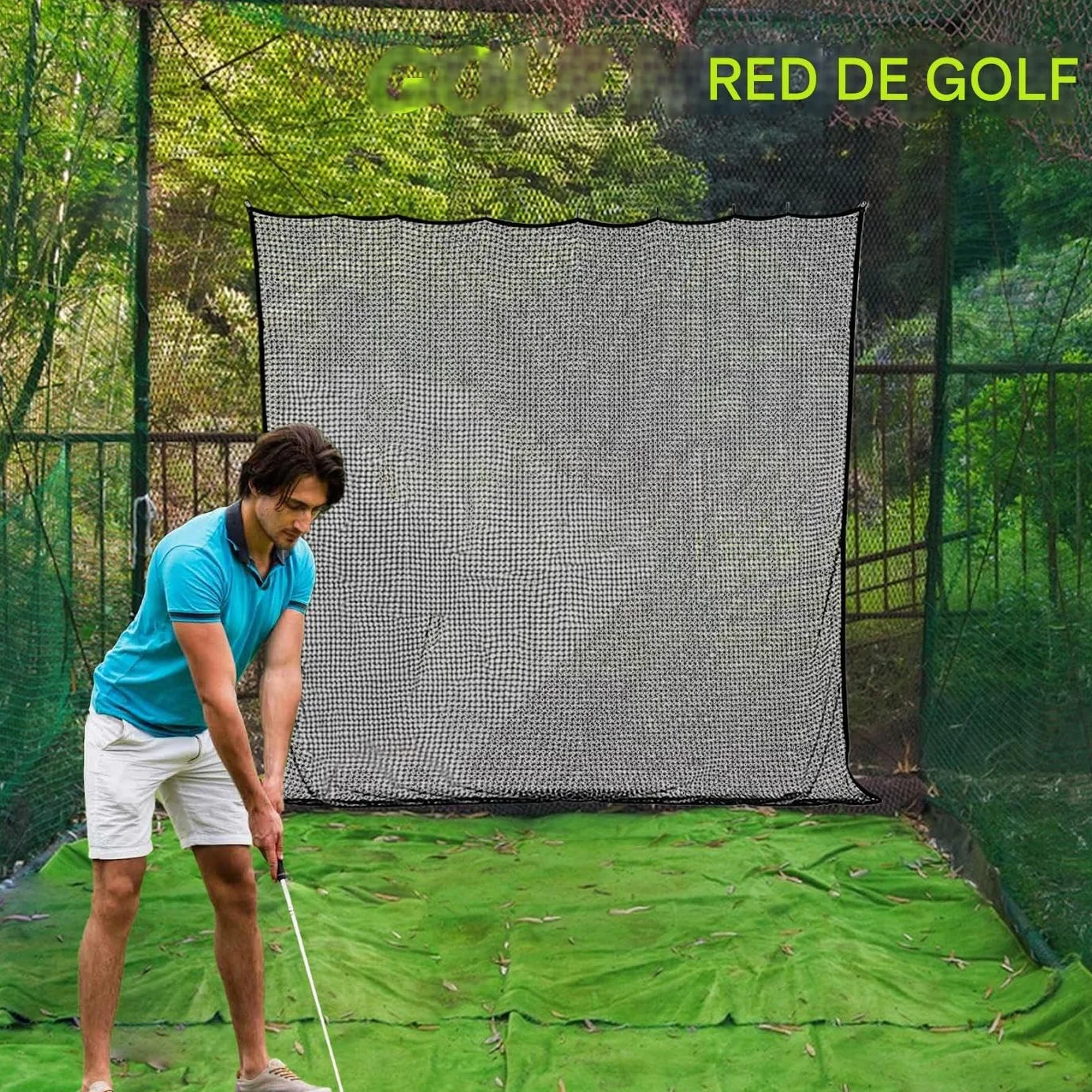 Red De Golf para Golpear | Red De Práctica De Golf 3x3m,Entrenador Deportivo Multiusos para Pelotas En Interior/Exterior Jardín Garaje Camping