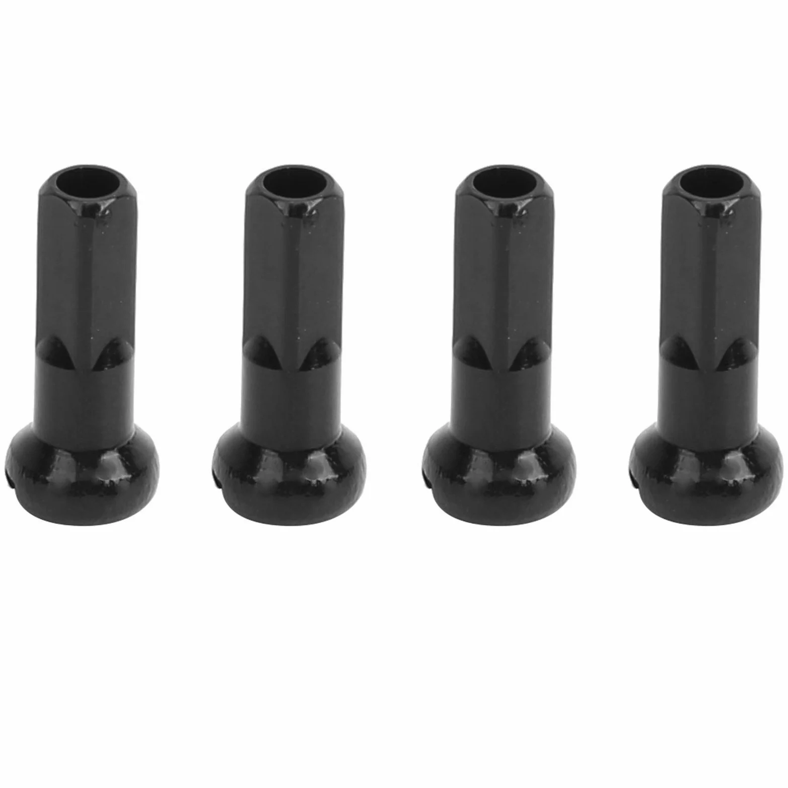 100 fundas para radios de bicicleta, pezón de aleación de aluminio, tapa de radios de bicicleta para radios de bicicleta con diámetro interior de 2 mm, color negro