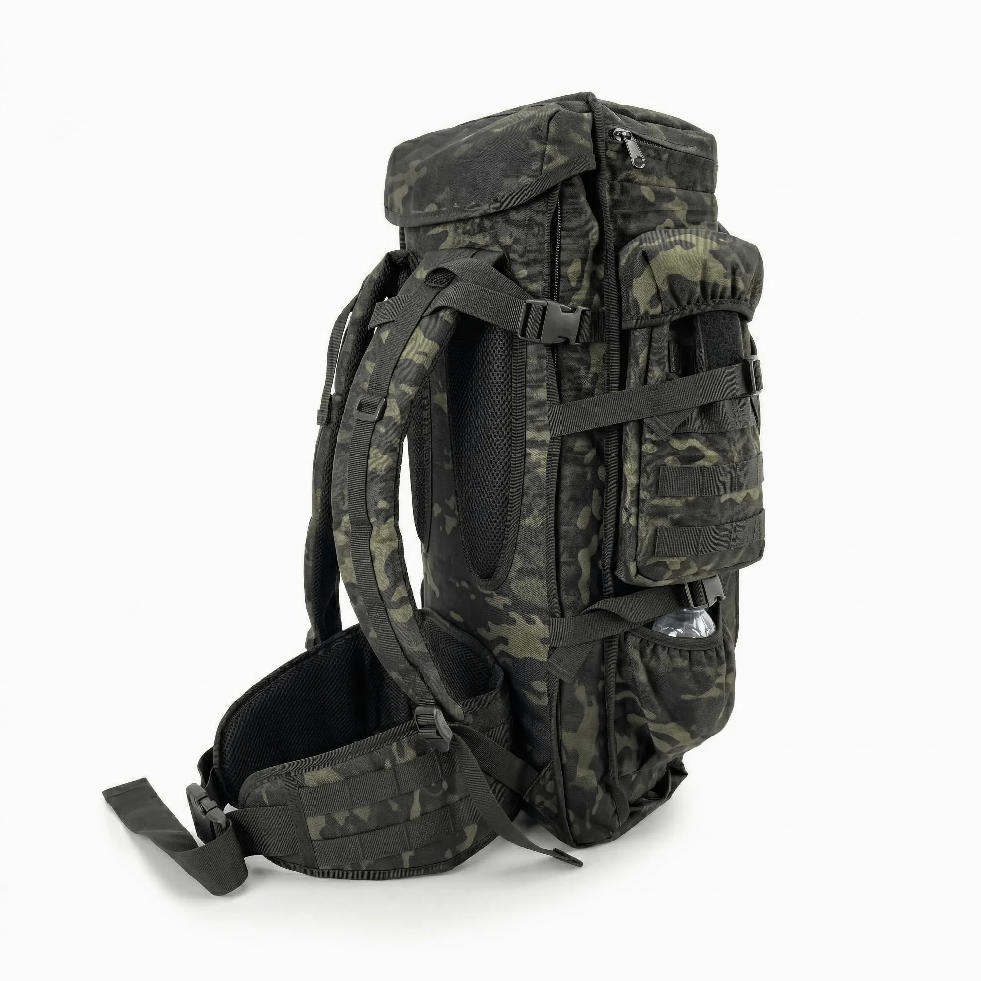 Alephnull Mochila táctica para Rifle Bolsa telescópica Doble para Armas 86-112 cm Funda Impermeable para Rifle Compatible con MOLLE para Caza, Tiro, Pesca, Senderismo, Trekking y Acampada