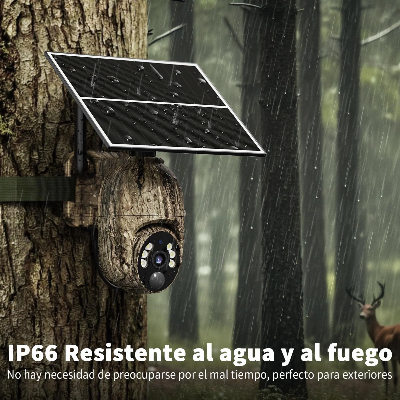 4G Camara Vigilancia Exterior con Tarjeta SIM, 2K 360° Inalámbrico Solar Cámara con 30M Visión Nocturna Color, Detección de Movimiento, Audio Bidireccional, IP66 Impermeable