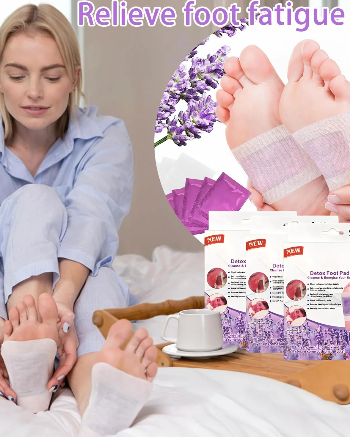GRETY Parches de Limpieza Profunda para los Pies 20 Pack, Parches Detox Natural