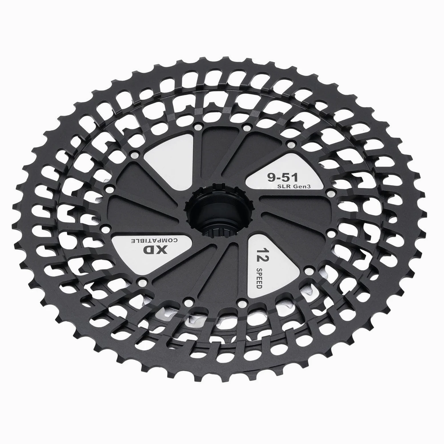 Tbest Cassette Ultraligero para Bicicleta de Montaña, Volante Hueco Integrado CNC de 12 Velocidades para una Conducción Suave