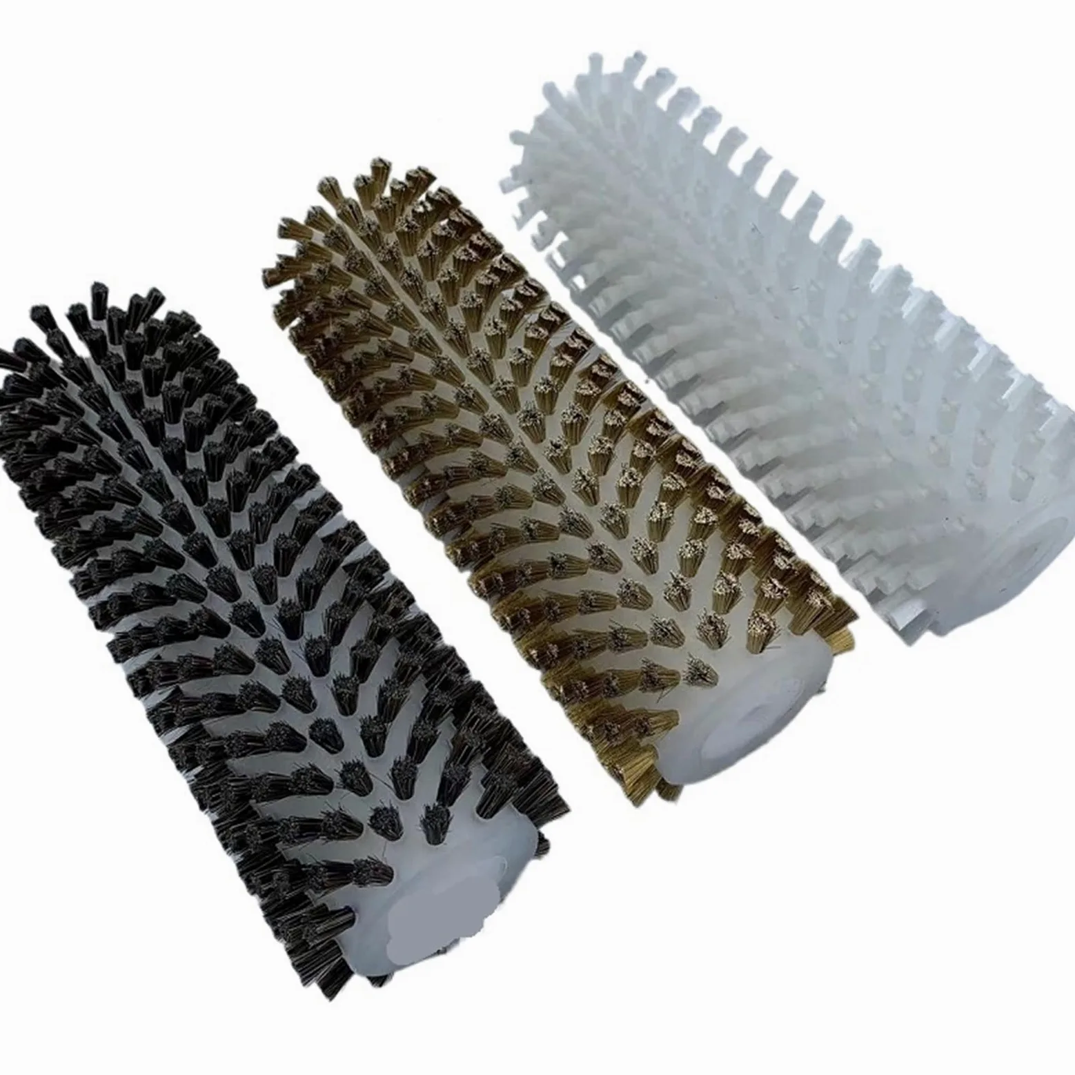 Genérico Juego de cepillos Rotos for Encerado de esquís con Taladro, Eje de Cepillo de 200 mm, con Nailon, latón, cepillos de Crin, Cubierta Desmontable, for afinación de esquí