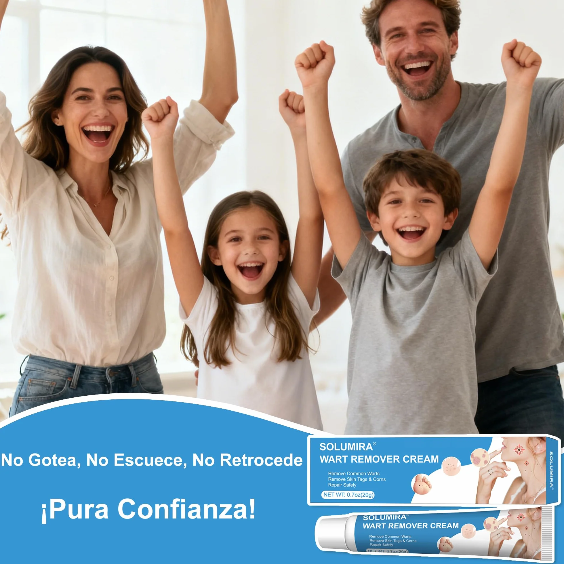 Crema para verrugas y acrocordones 20g Elimina verrugas comunes plantares callos