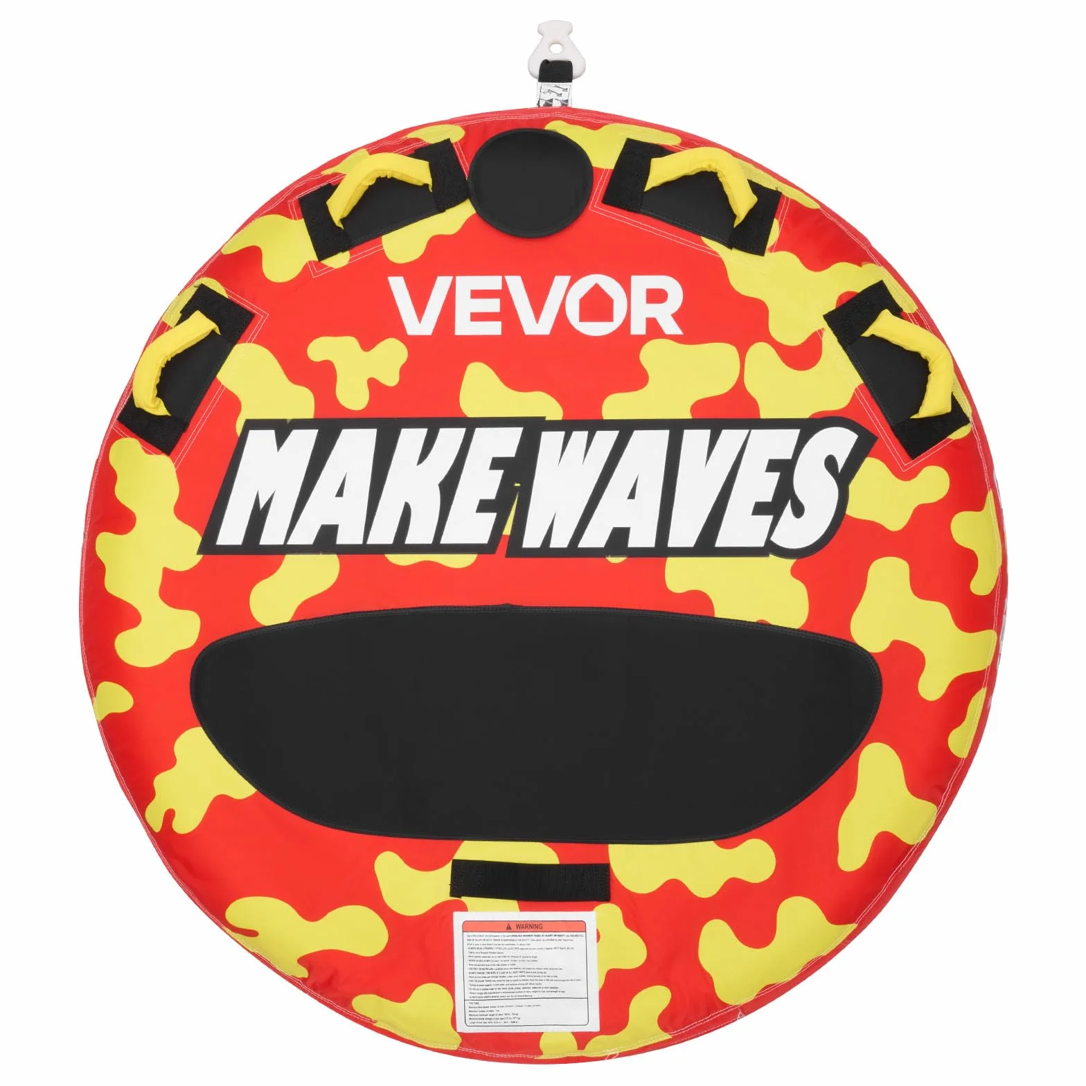 VEVOR Flotador de Arrastre Inflable 130 cm, Remolcable Carga 154 kg para 2 Personas, Cubierta de Nailon, Almohadilla Antideslizante, Rojo