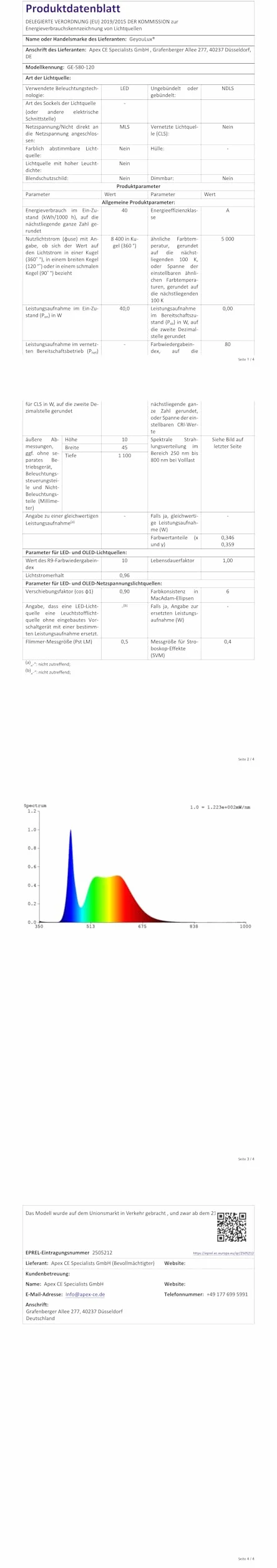 GeyouLux Fluorescente LED 90cm Plafon 30W 3780lm 5000K IP65 Estanca Tubo 144 LEDs Blanco Cocina Taller