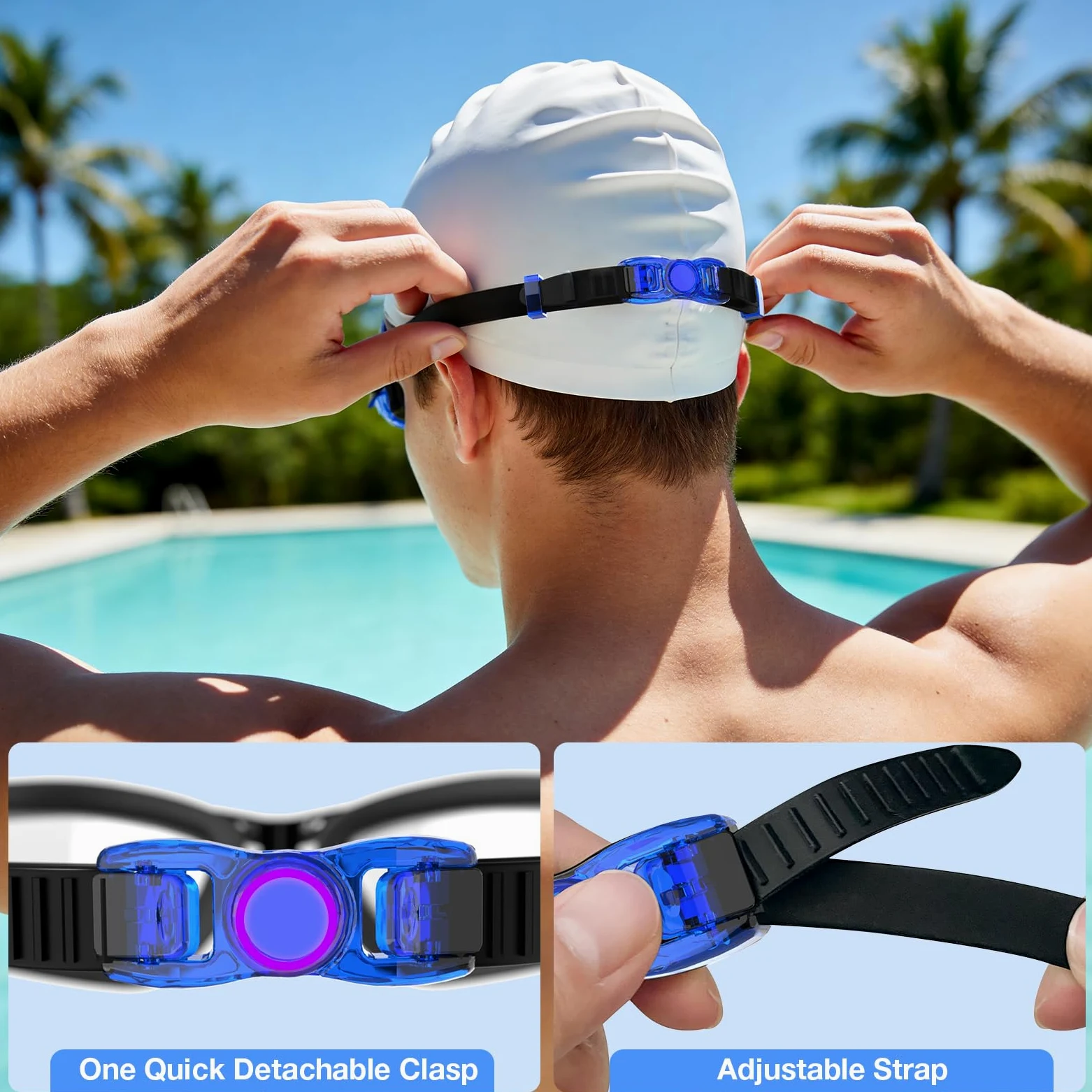 MAMBAOUT Gafas de natación, paquete de 2 gafas de natación antivaho, sin fugas, protección UV para hombres, mujeres, adultos y jóvenes