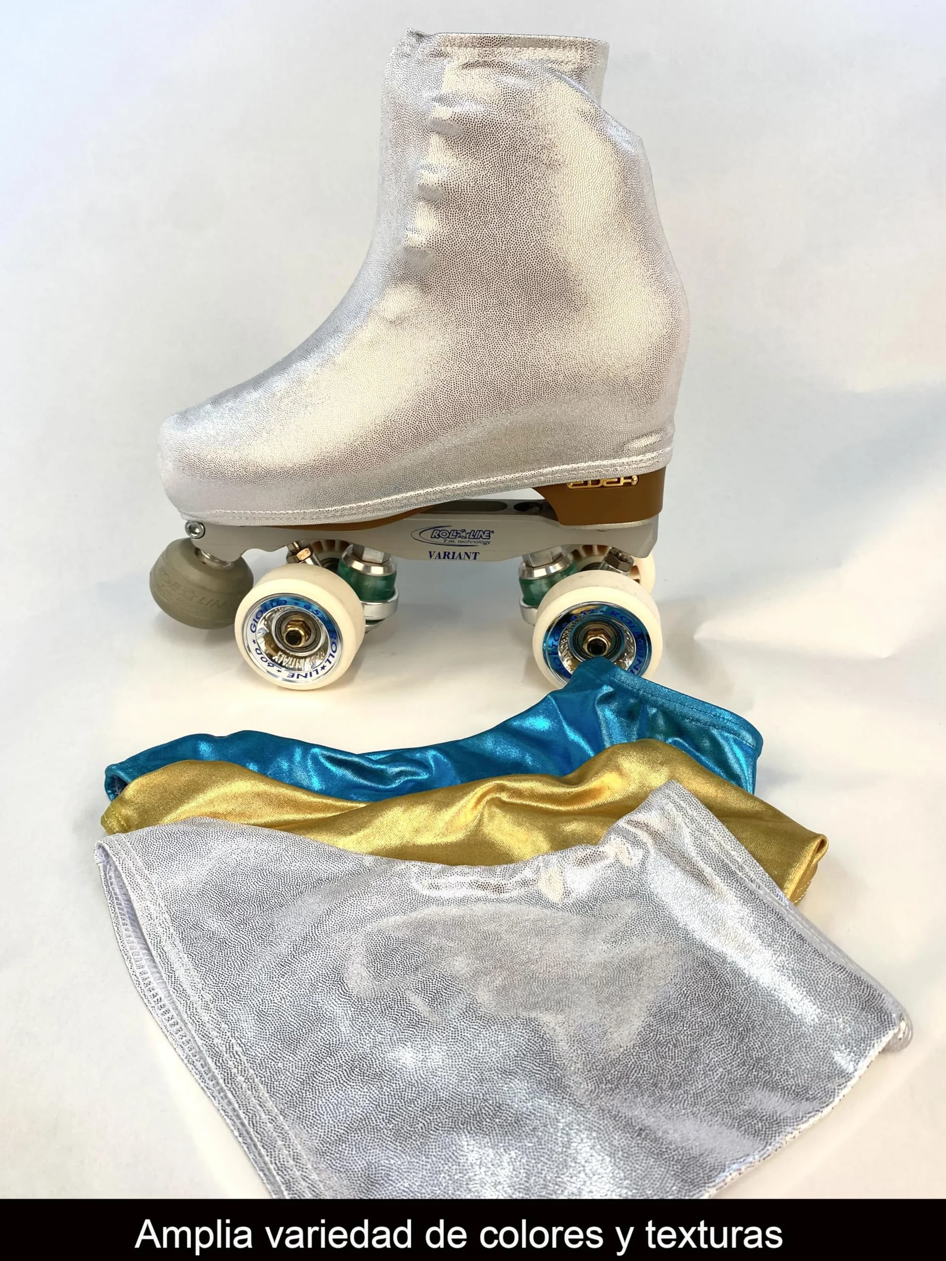 Cubre patín para niña y Mujer, Funda PatinSkate, Professional Skating, Patinaje Hielo,artístico o en línea. 180 Densidad. Talla Universal Adulto y niños. Color Brillante Dorado