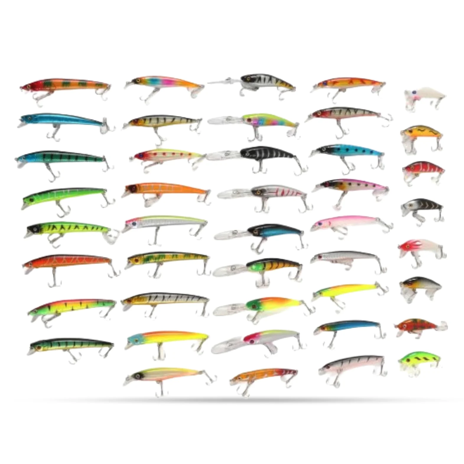 43 Uds Kit de Señuelos de Pesca señuelos Topwater Cebo Artificial Minnow Agua Dulce Agua Salada Popper cebos de manivela con Ganchos