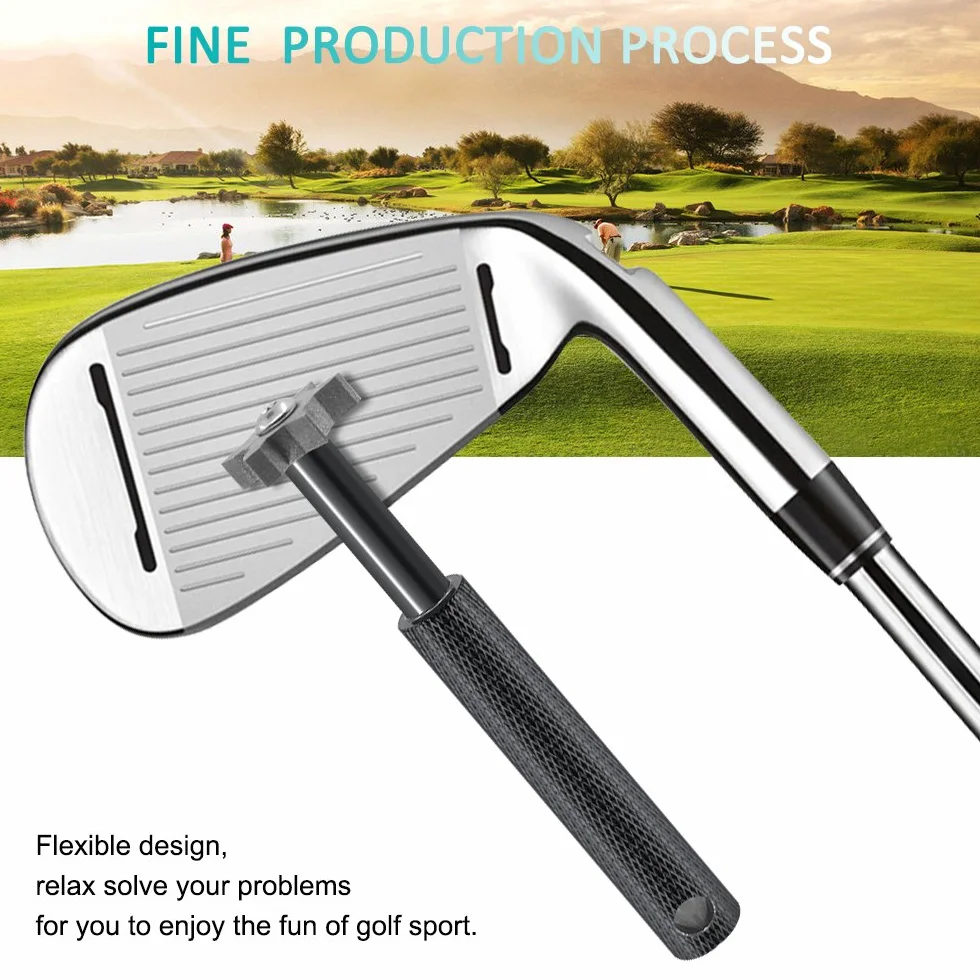 SENHAI Rascador y Cepillo para Palos de Golf, Kit de Limpieza y de Afilado para Ranuras Cabeza Hierros, Accesorios de Golf