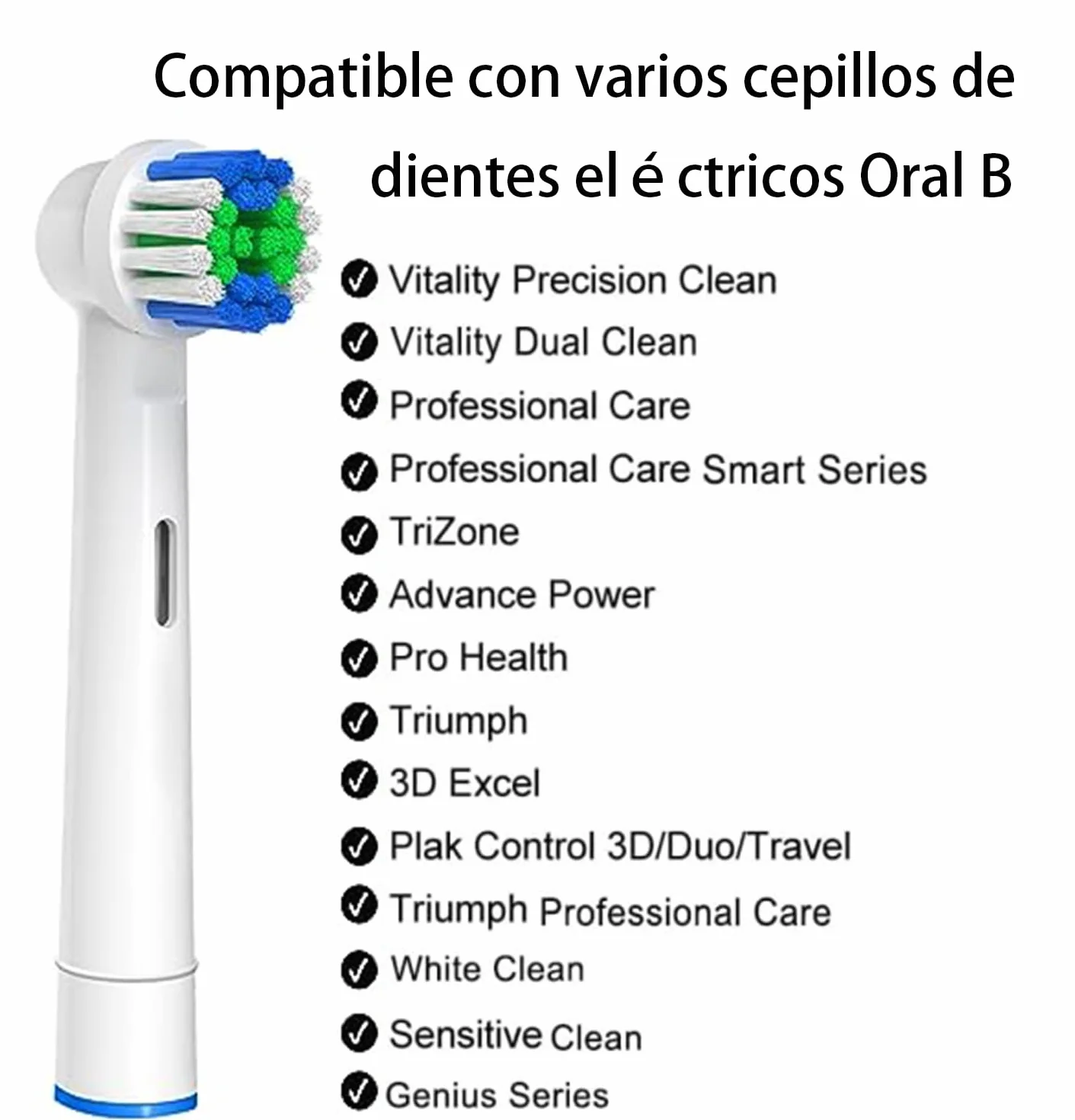 GENKENT Recambios Cepillos Cabezas de Dientes Compatibles con Oral B Braun, 20 Piezas Profesionales para Repuesto de Oral B Pro Series 1/3