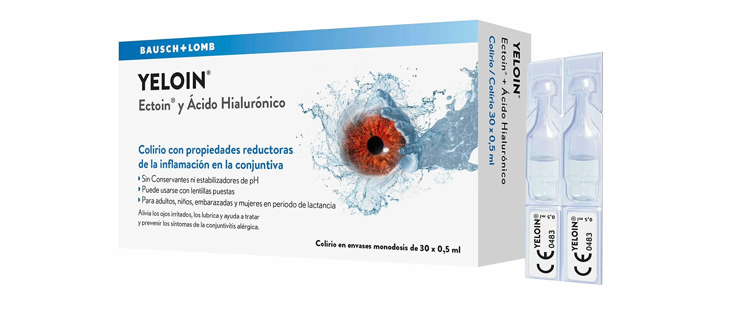 YELOIN SOLUCION OFTALMICA 2% 30 MONODOS
