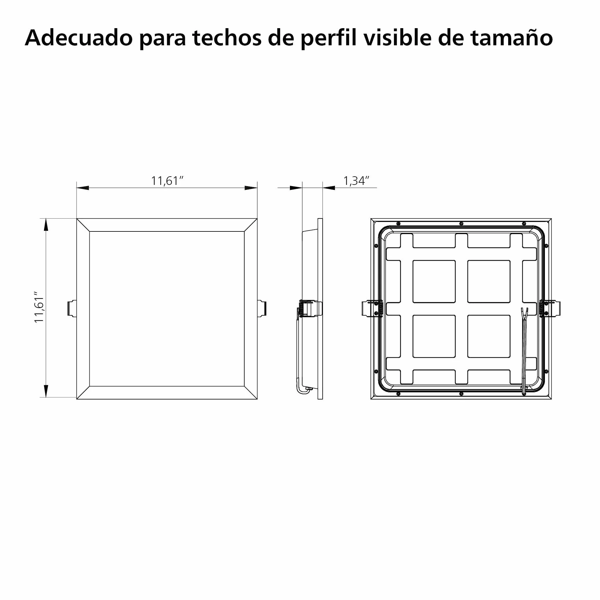 Philips Panel LED empotrable ProjectLine 15W 4000K 1200 lm 30x30cm
