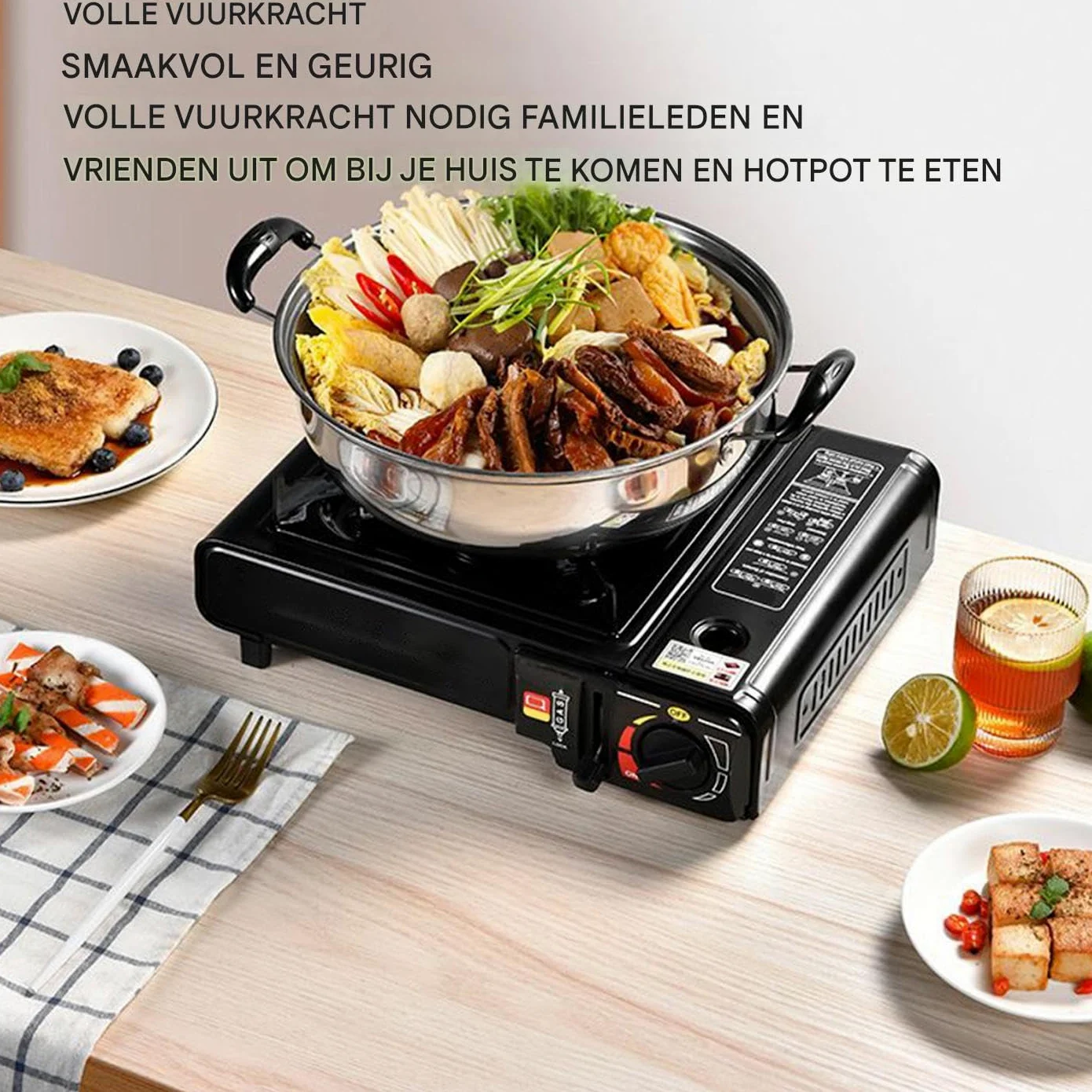 Hornillo de Camping Equipo Quemador Supervivencia Con Encendido Automático | Hornillo Cassette para supervivencia al aire libre, picnic, camping, senderismo, pesca, mochilero, viaje por carretera.