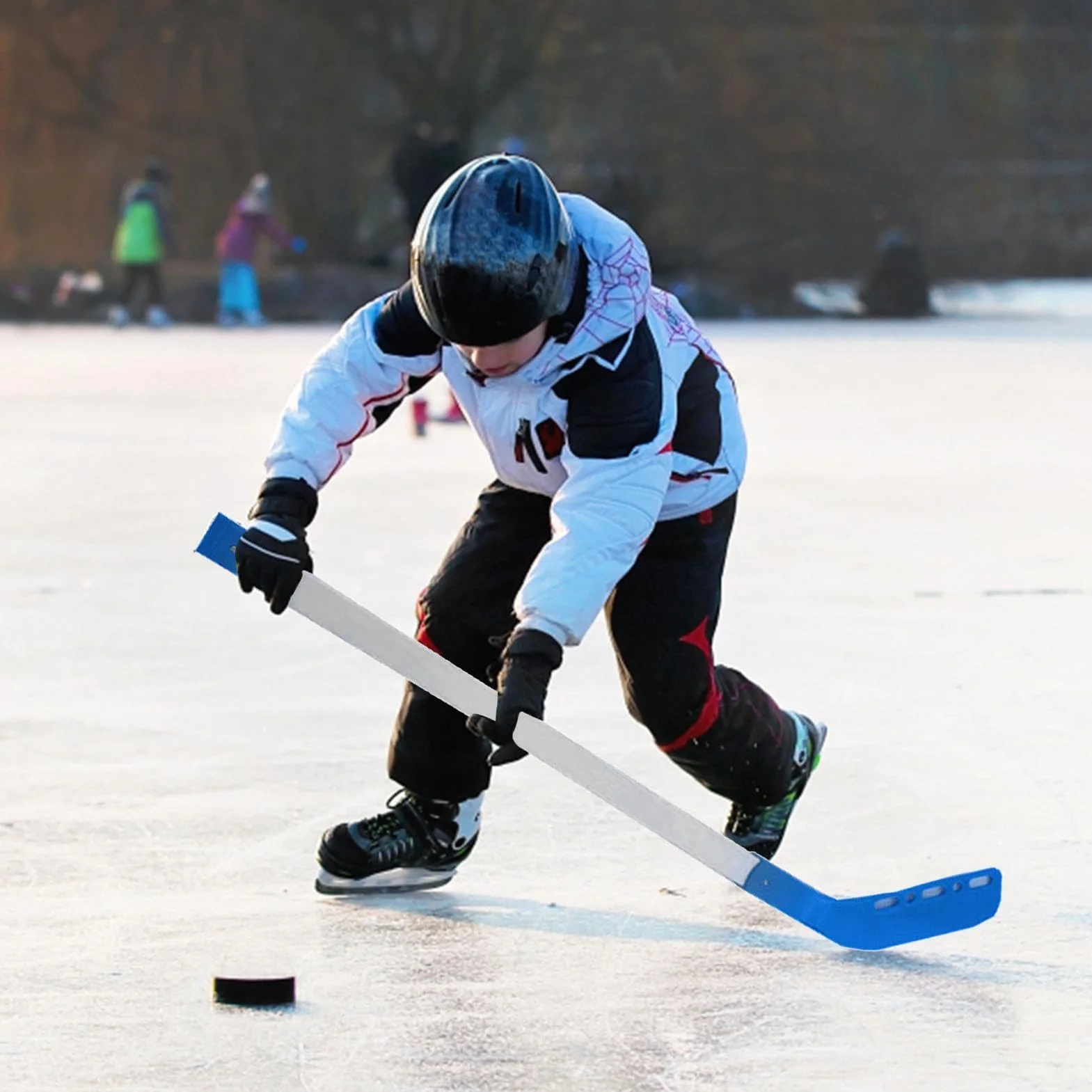 Juego de palos de hockey sobre hielo - Juego de palos y pelotas de hockey callejero para niños - Equipo de entrenamiento de hockey juvenil, juego de iniciación de hockey perfecto, regalos de cumpleaño