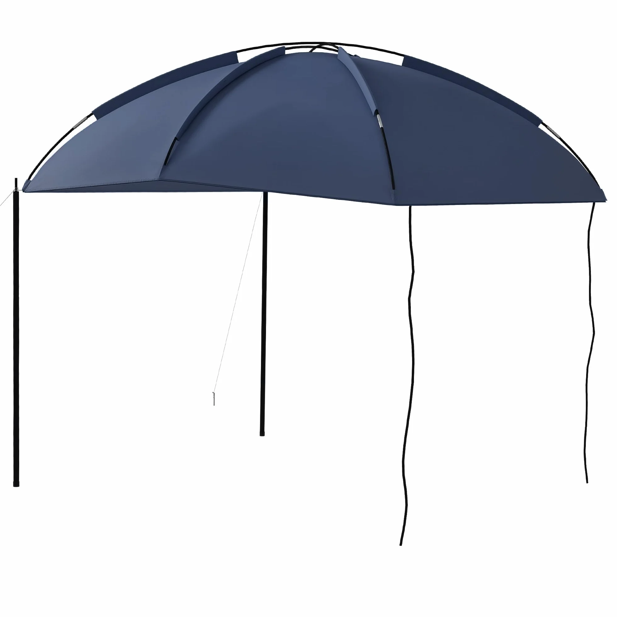 Outsunny Toldo para Coche Toldo para Camping con Altura Ajustable y Bolsa de Transporte Impermeable Anti-UV para Picnic Playa 290x278x230-260 cm Azul Oscuro