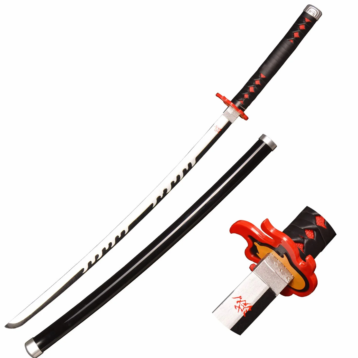 Replica Espadas Cosplay Tanjirou Samurai Prop Play Halloween Regalo 40 Pulgadas
