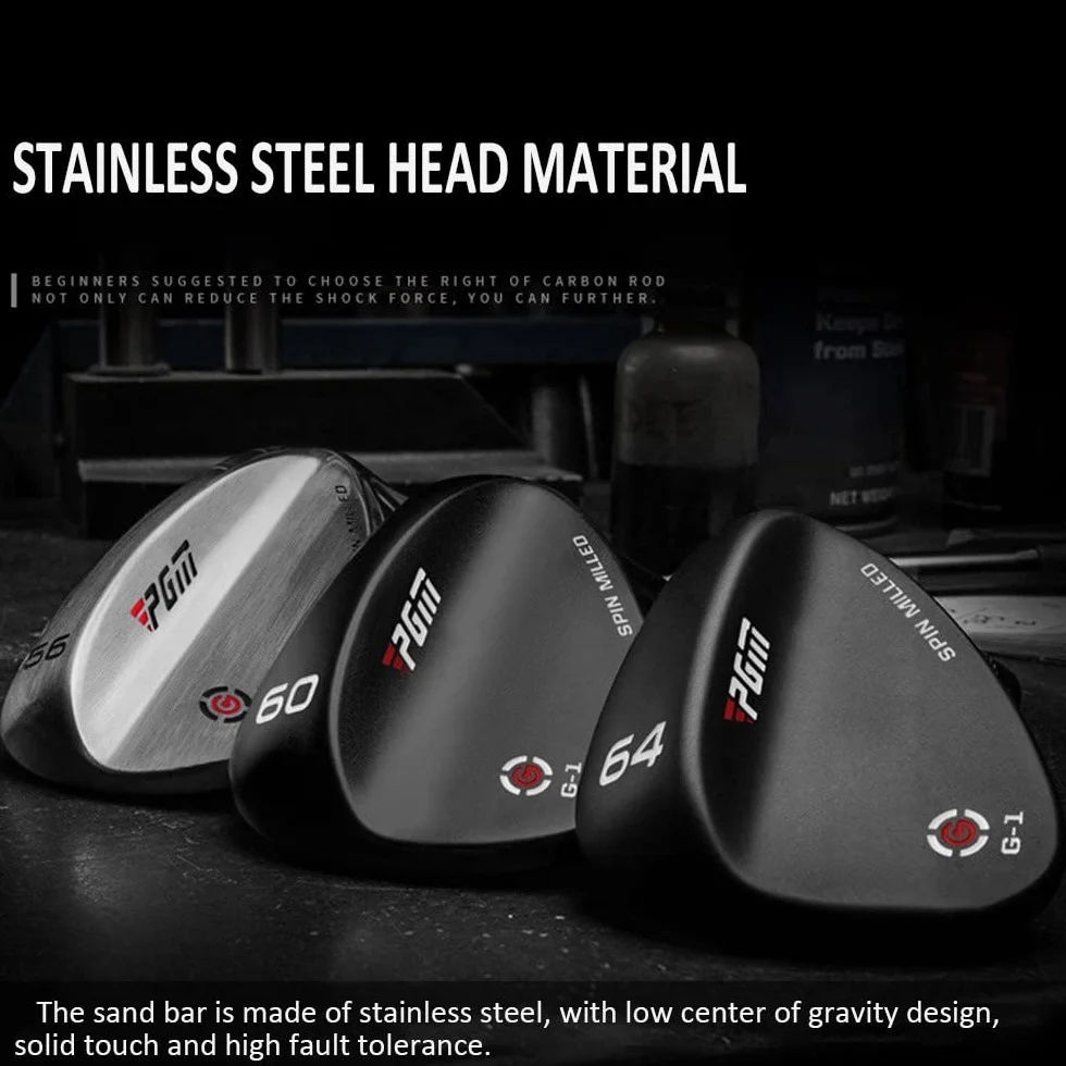 Palos de Golf Cuñas de Arena Loft 50-62 Grados Control de Distancia Cuña de Golf (56 Grados, Negro)