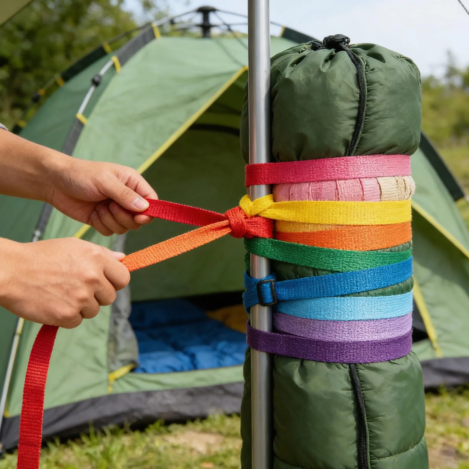 Correa de nailon Wonninek, 12 rollos de 1 pulgada por 5 metros de correa de nailon resistente, cinturón de seguridad para escalada, manualidades, bricolaje, correa para equipaje, collar para mascotas