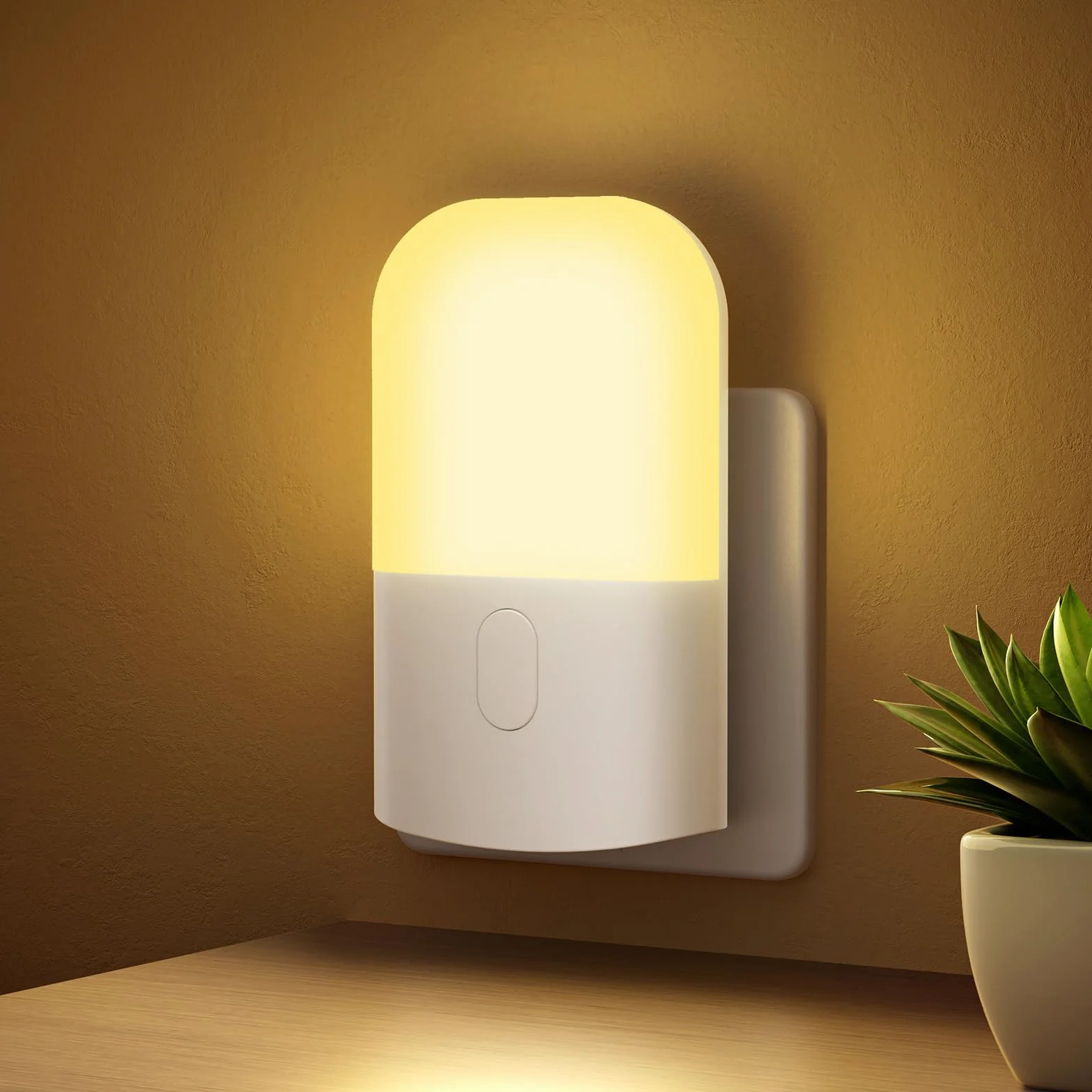 GRIFEMA GD101-1 Luz Nocturna Infantil 3 Niveles Brillo Ajustables Sensor Luz 2700K Blanco Cálido