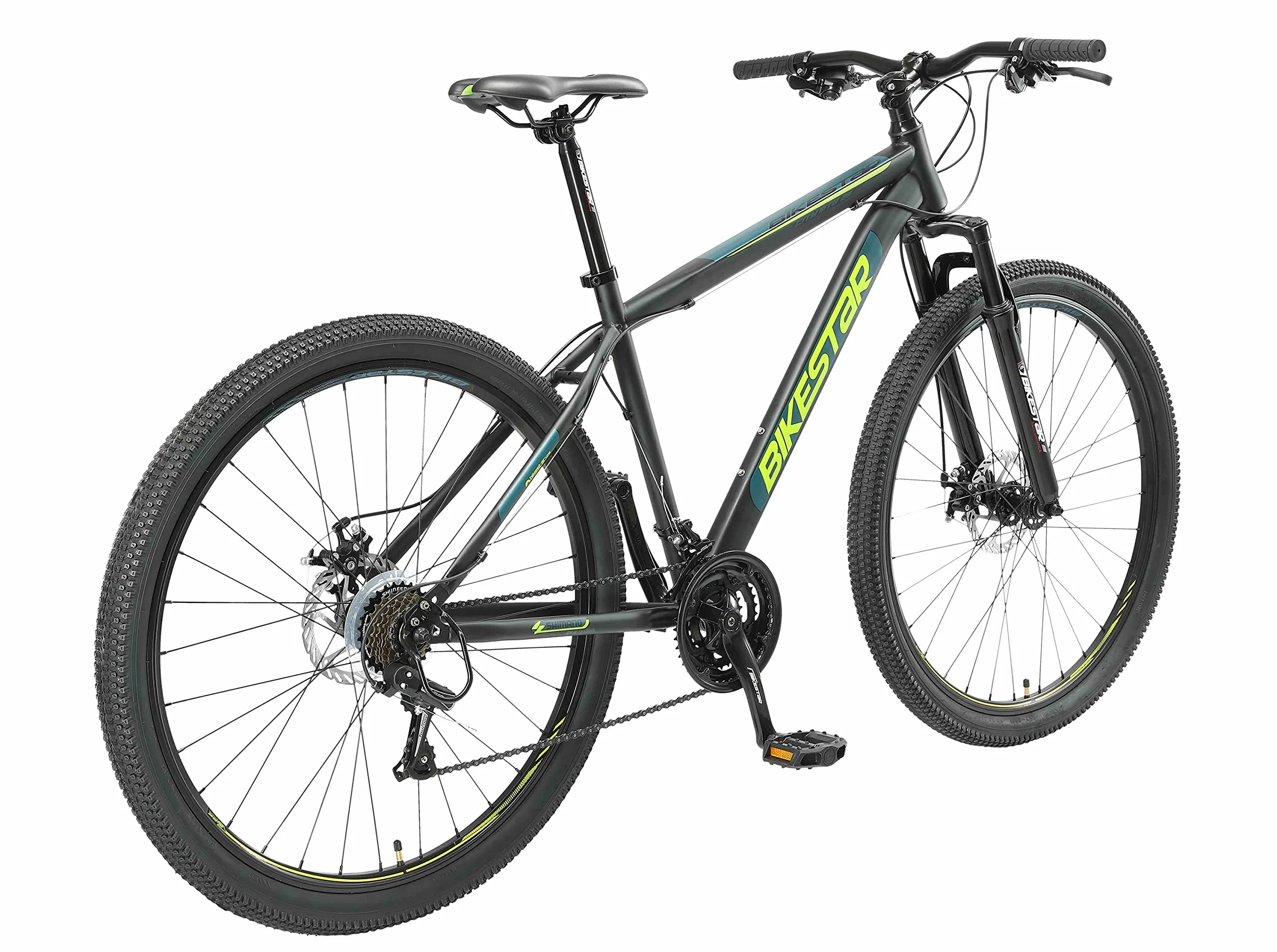 BIKESTAR Bicicleta de montaña Hardtail, 21 Marchas Shimano 26, 27.5, 29" Pulgadas | Mountainbike con Frenos de Disco Cuadro 15, 17, 19" MTB