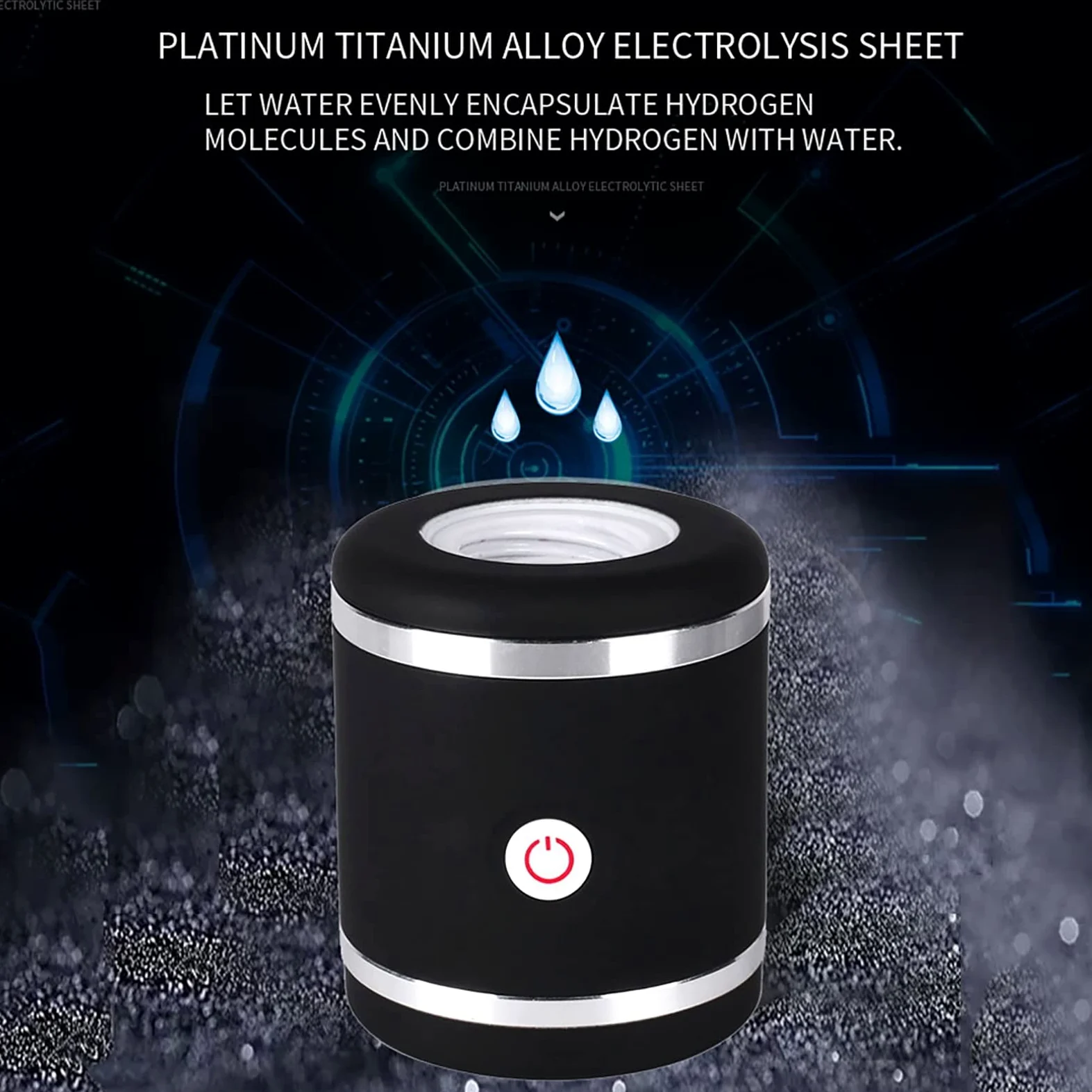 Botella De Agua Rica En Hidrógeno Ionizador Generador De Agua De Hidrógeno Tecnología SPE De 3 Minutos Haga Que El Contenido De Hidrógeno Sea De Hasta 1000-1200 PPB Descarga De Ozono Y Cloro 250Ml