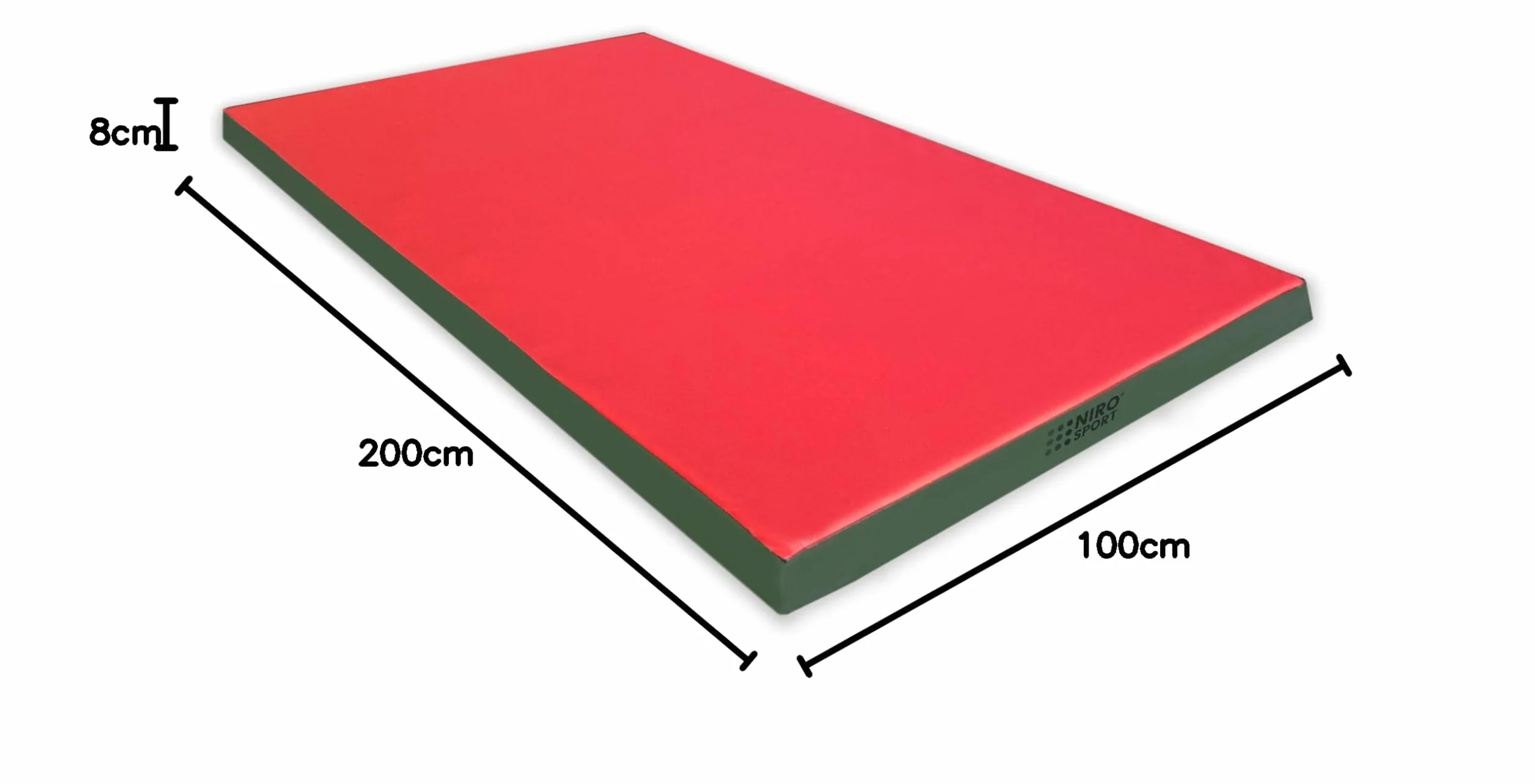 NiroSport colchoneta deportiva 200x100x8cm alfombrilla de gimnasia colchoneta de ejercicio