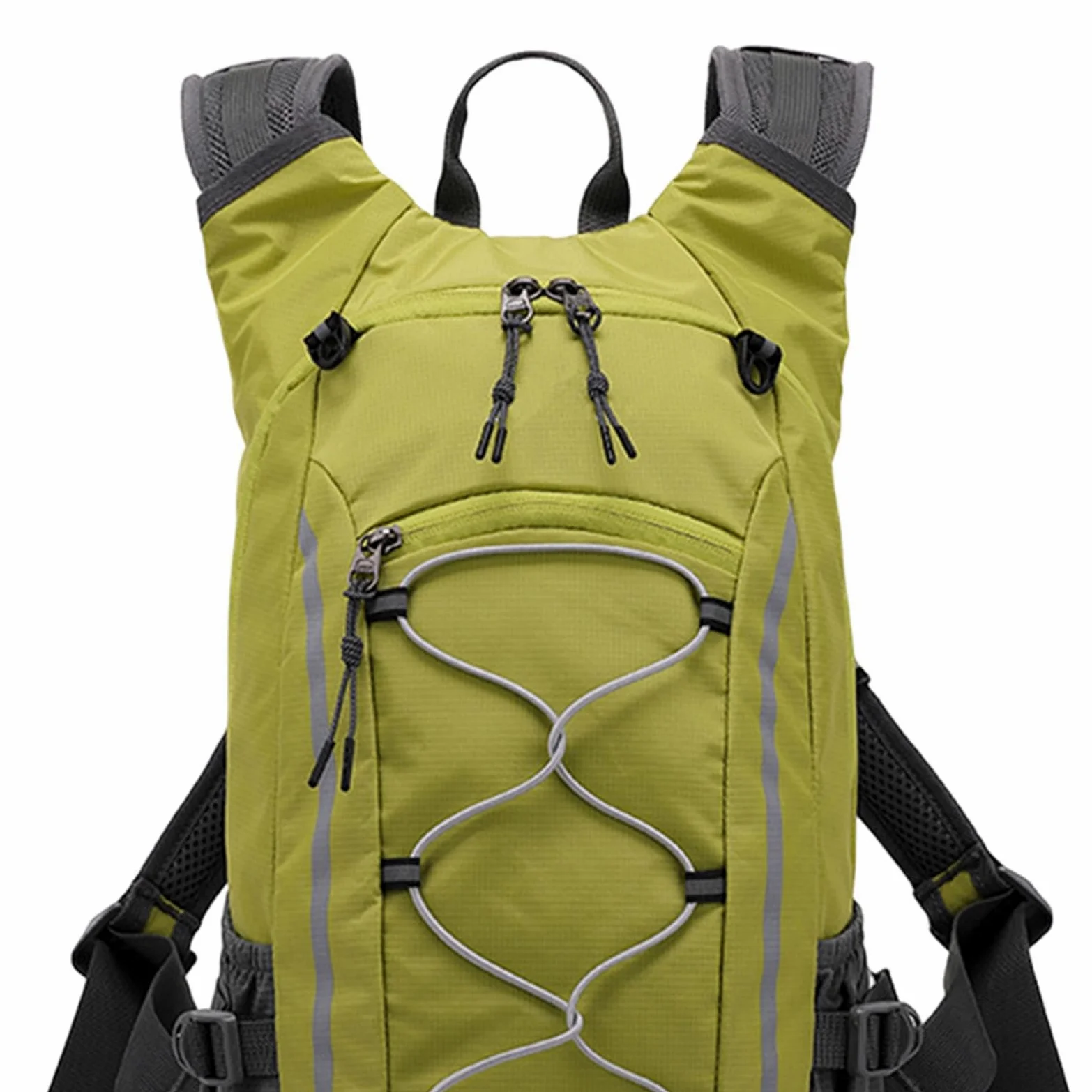Mochila de Senderismo Y Montañismo de 20 litros, Multifuncional, de Poliéster, con Múltiples Compartimentos para Uso Diario. Resistente, Verde Amarillento