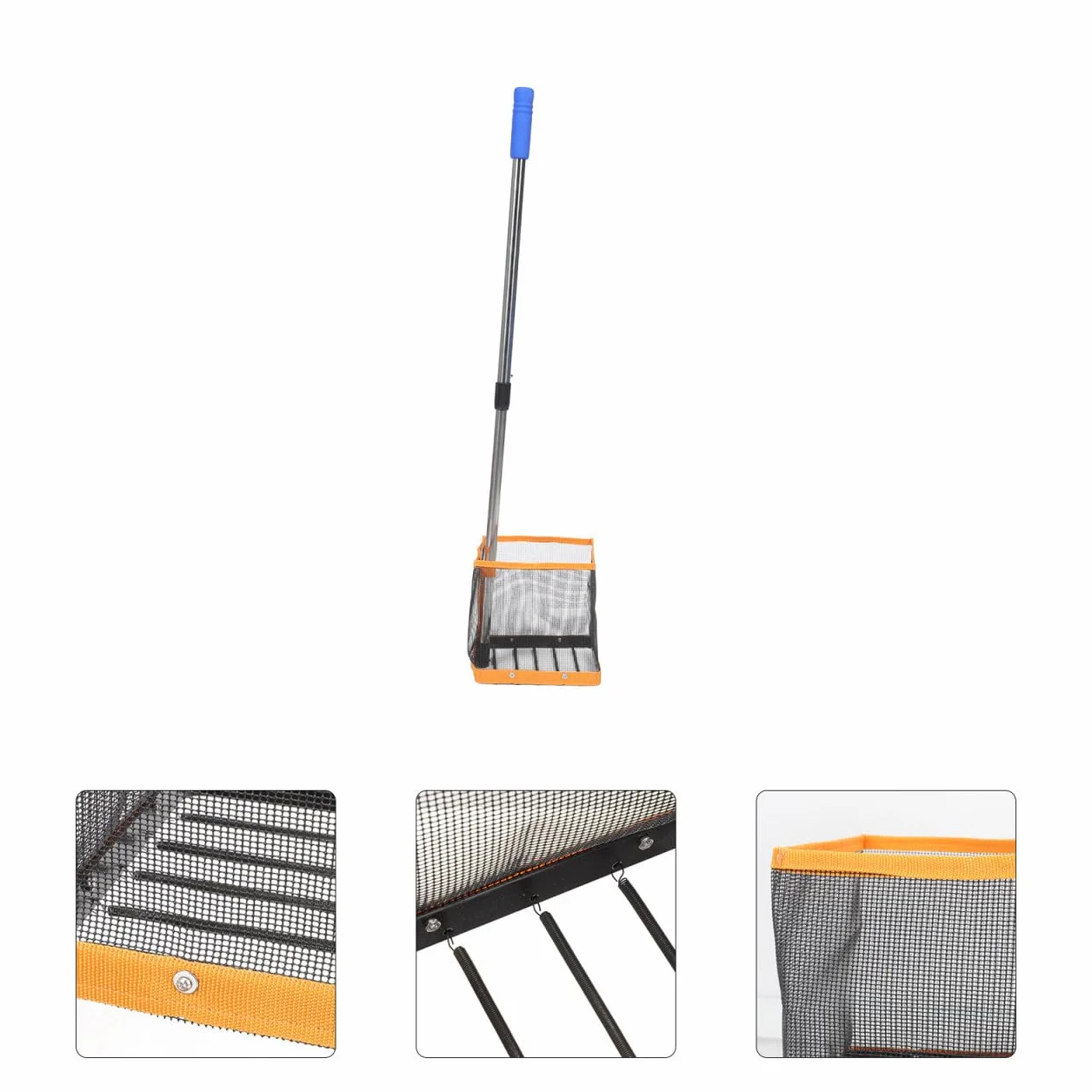 Toddmomy Picador de pelotas de ping pong mango ajustable portátil mesa de ping pong recogedor de pick bolsa de pick de tenis, mango telescópico, recogedor de pelotas de tenis
