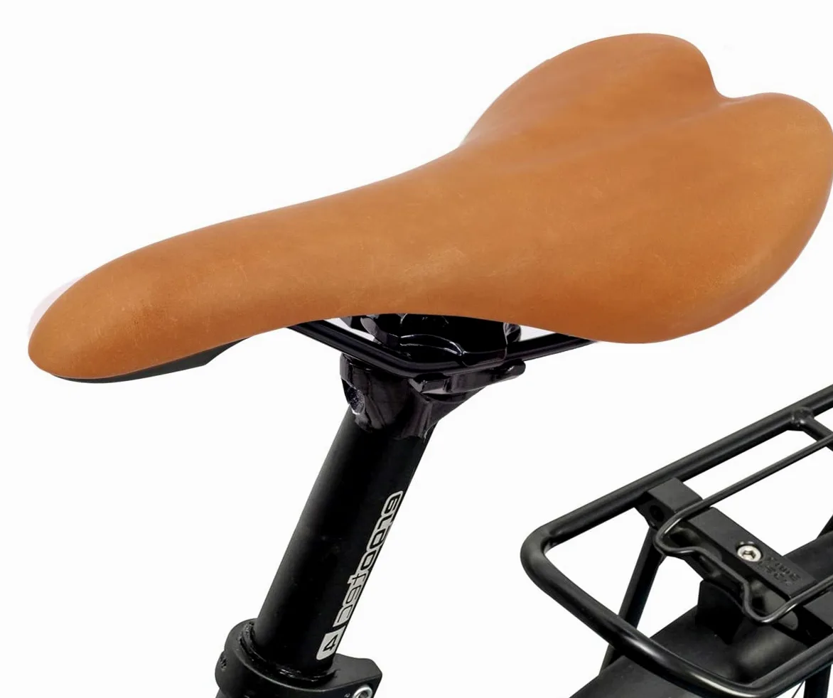 Sillín Gusti de Cuero - Geraint T. Sillín para Bicicleta de Cuero Bicicleta de Trekking MTB Mujer Hombre marrón Suave