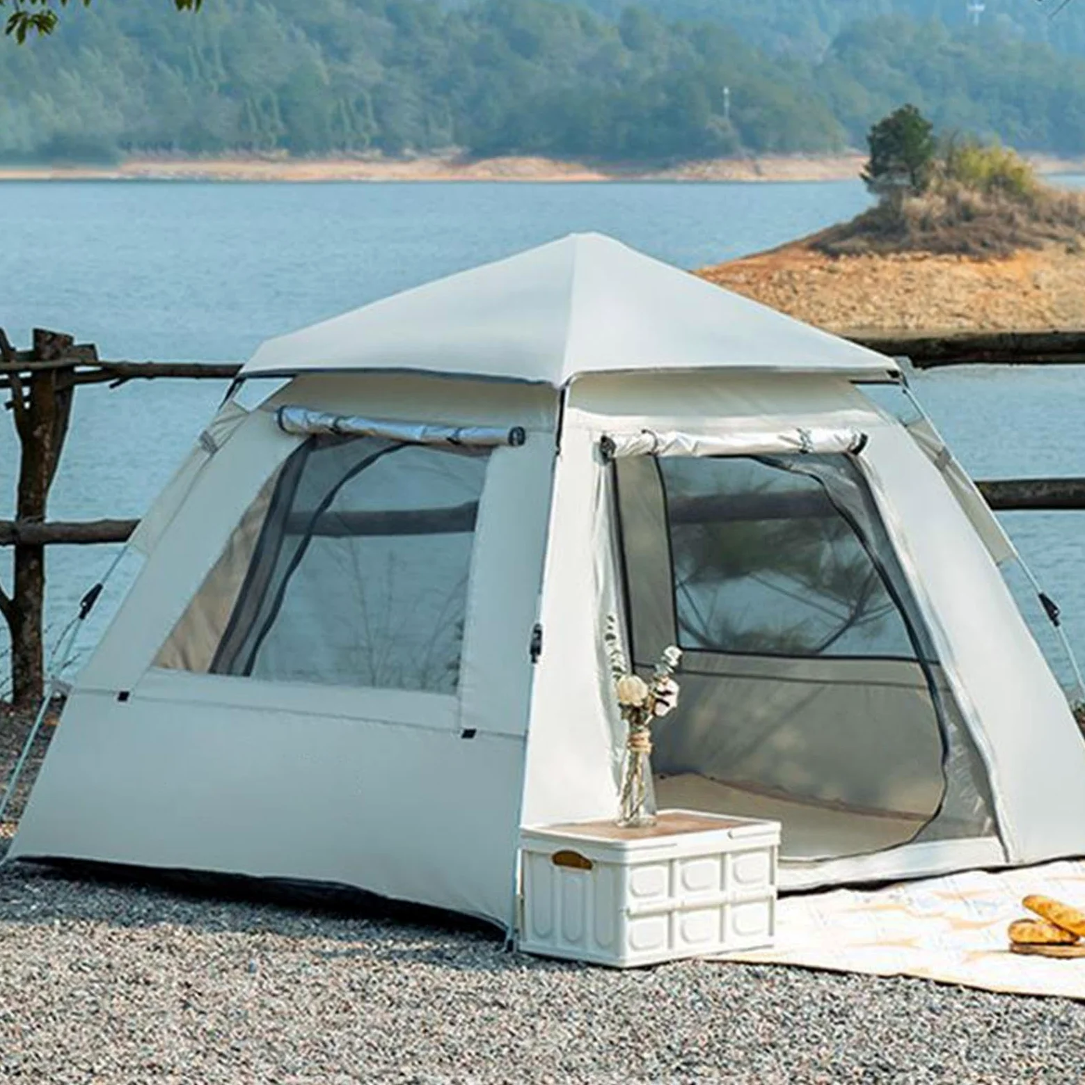 Tienda de campaña, montaje fácil e impermeable, tienda de campaña para exteriores, apertura automática, para montañismo, picnic, senderismo, mochila de hombro para adultos, adolescentes, parejas y