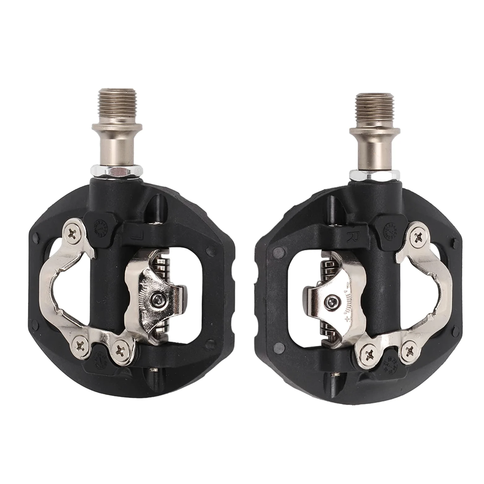 KIMISS Pedal Multiusos de Plataforma de Doble Cara para Bicicleta de Montaña - Pedales Sellados sin Clip con Tacos para Bicicleta de Carretera, Fácil Conversión de Modo sin Clip a Plano