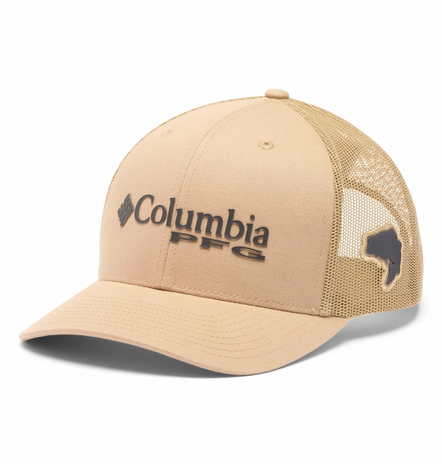 Columbia PFG Logo Mesh Snap Back Tapa, Playa/Bajo, Talla única Unisex Adulto