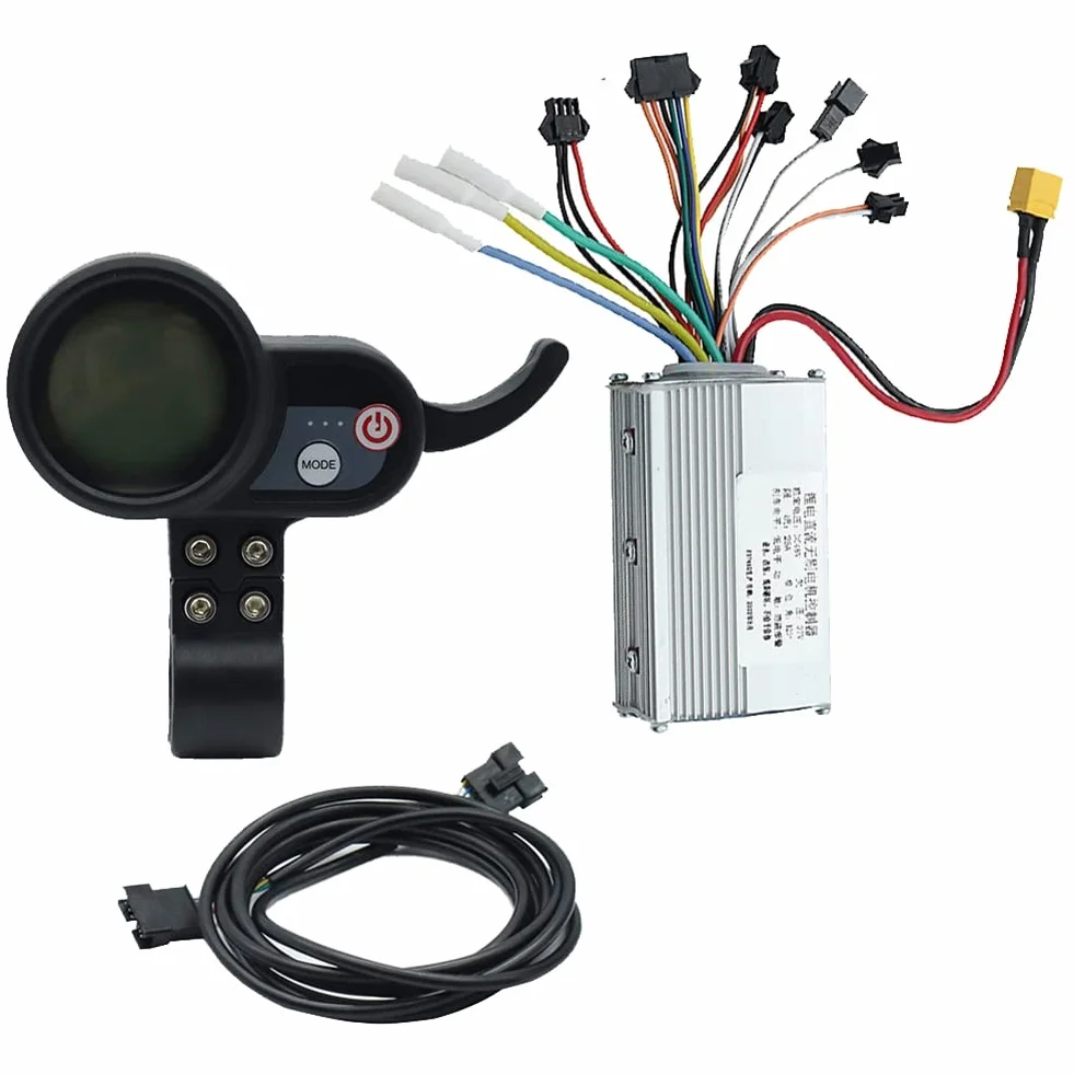 JP Controlador Motor Sin Escobillas 48V 25A + Kit Medidor Tablero 36-60V para Patinete Eléctrico