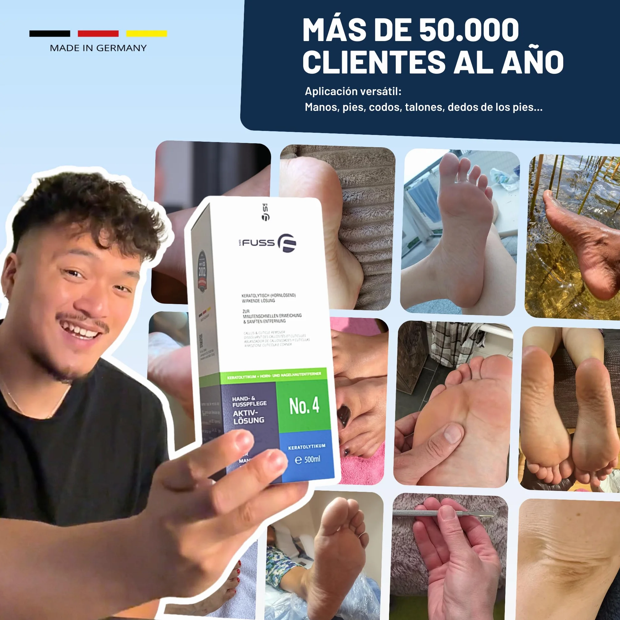 Mr. Fuss Solución activa para callos en los pies, 500 ml