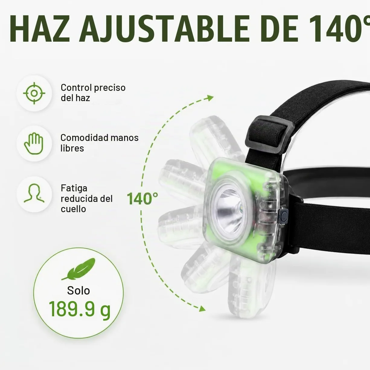 Modo: Lamp-40A recargable casco duro minero luz multiusos IP68 impermeable luz minera para minería equitación actividades al aire libre