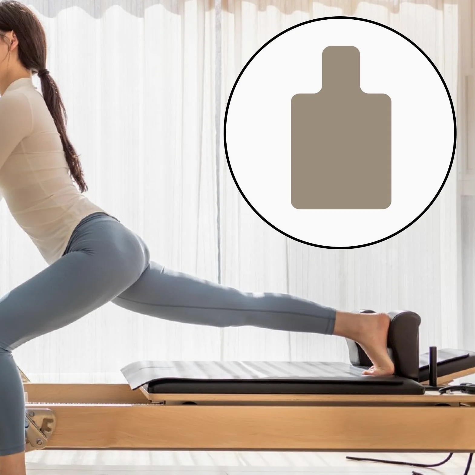 Gralara Reformer de Pilates de PU Portátil Y Ligero, Accesorios para Reformer de Pilates, Toalla para Entrenamiento Físico Y Equilibrio.